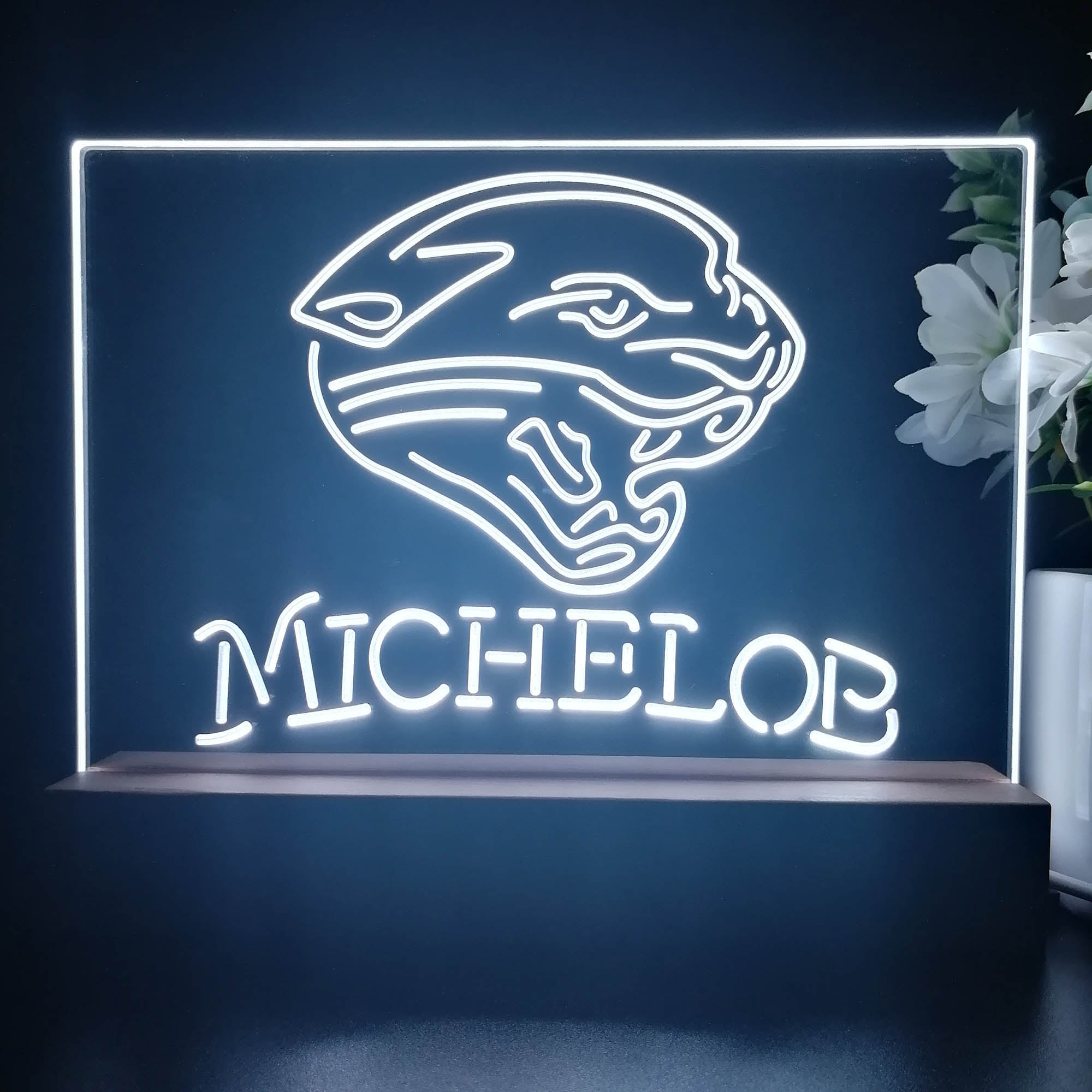 Michelob Bar Jacksonville Jaguars 3D Illusion Night Light Table Lamp