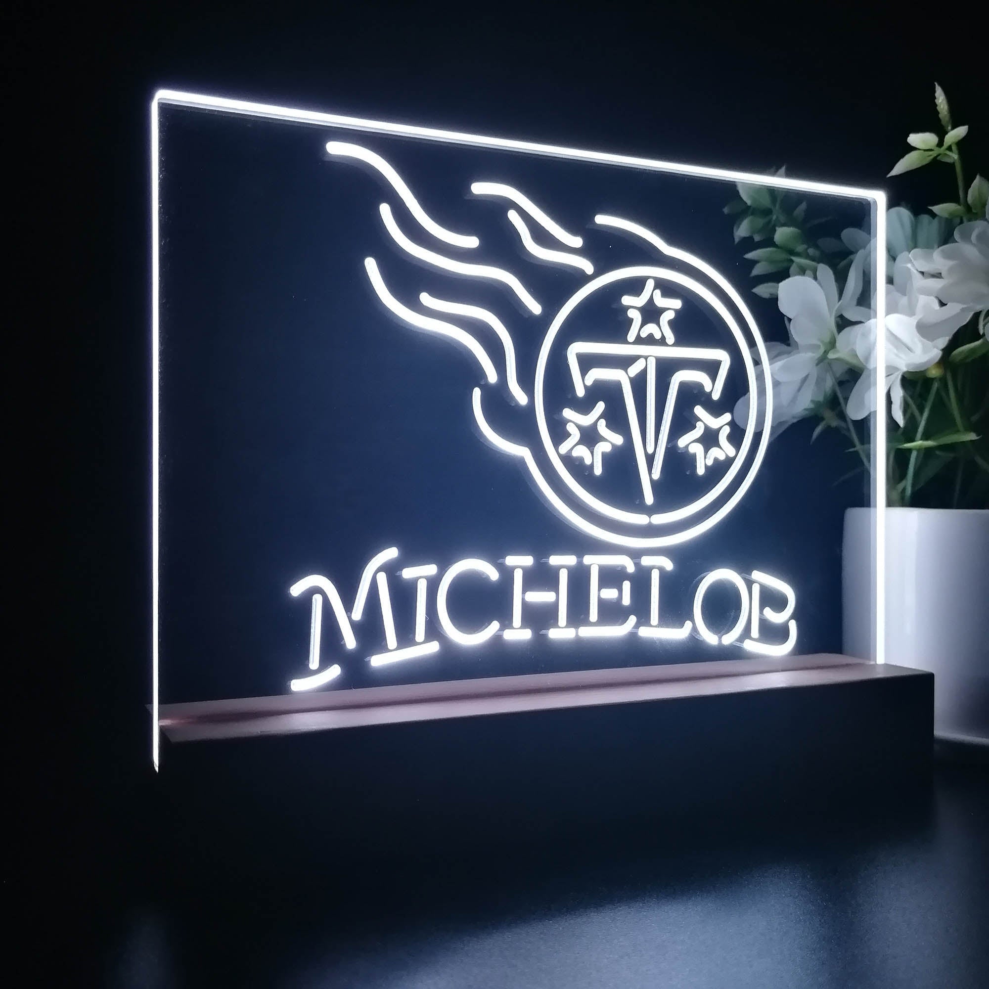 Michelob Bar Tennessee Titans 3D Illusion Night Light Desk Lamp