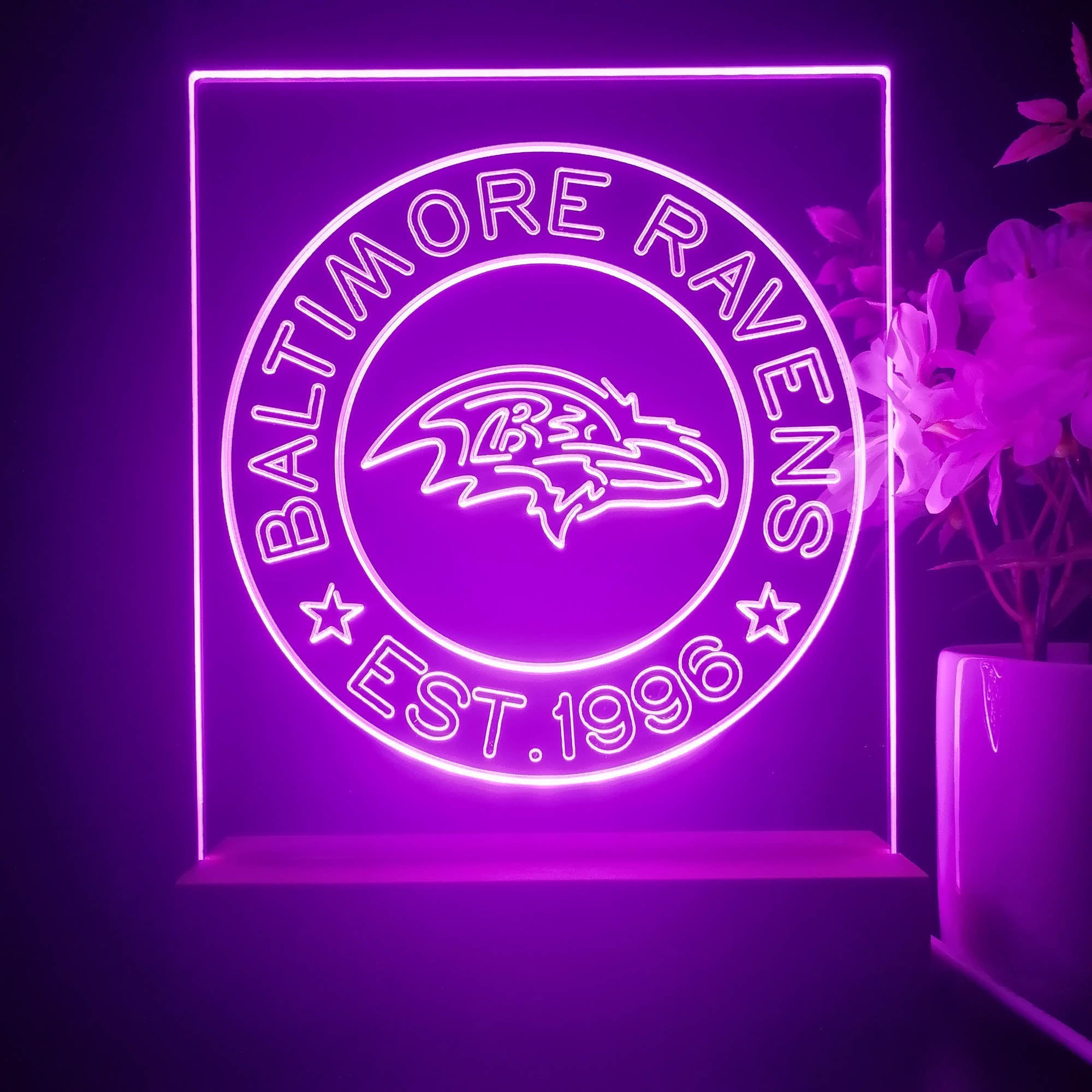 Personalized Baltimore Ravens Souvenir Neon LED Night Light Sign