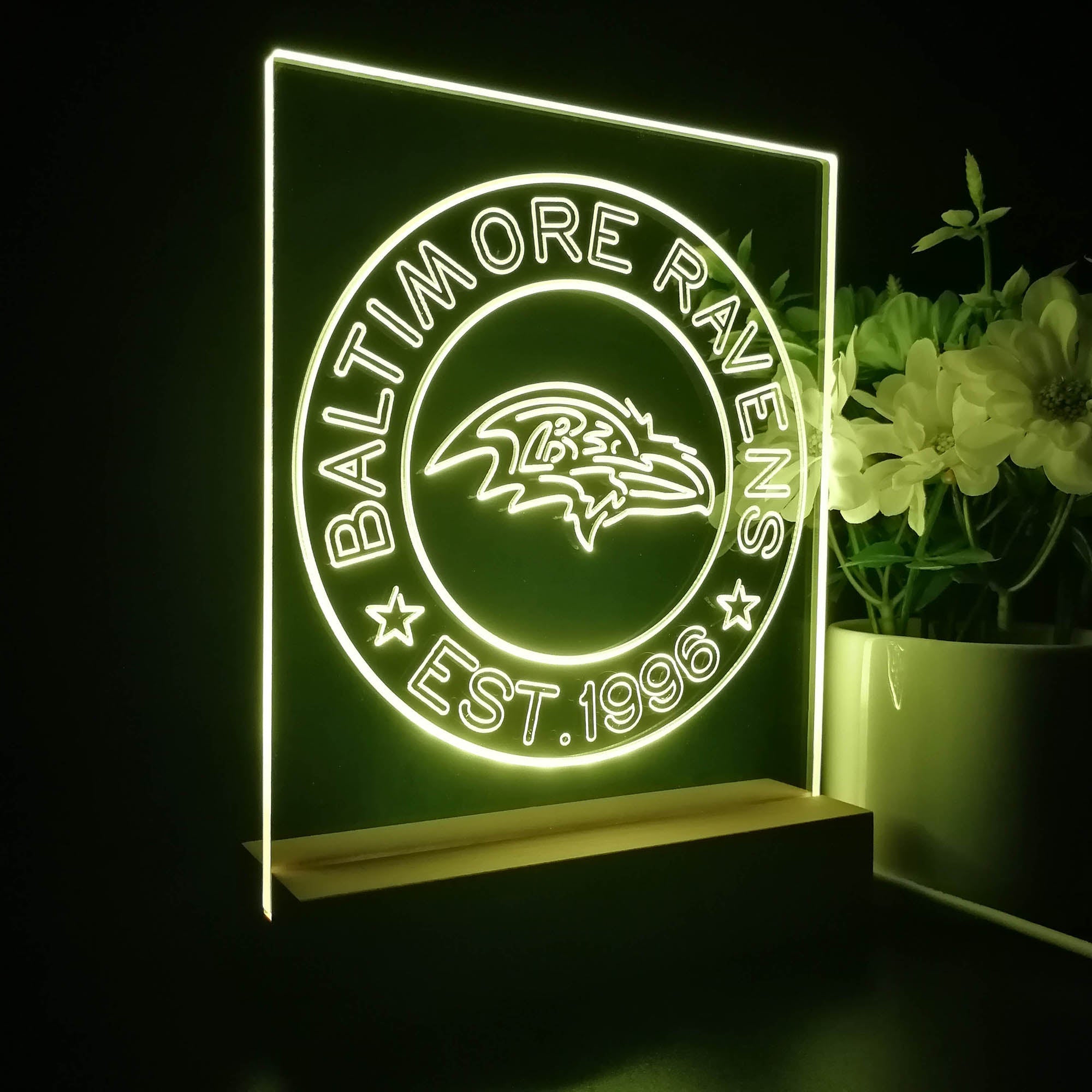 Personalized Baltimore Ravens Souvenir Neon LED Night Light Sign