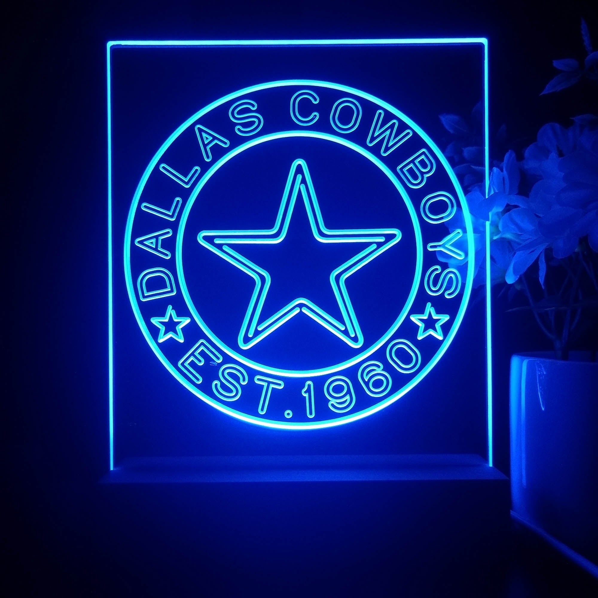 Personalized Dallas Cowboys Souvenir Neon LED Night Light Sign