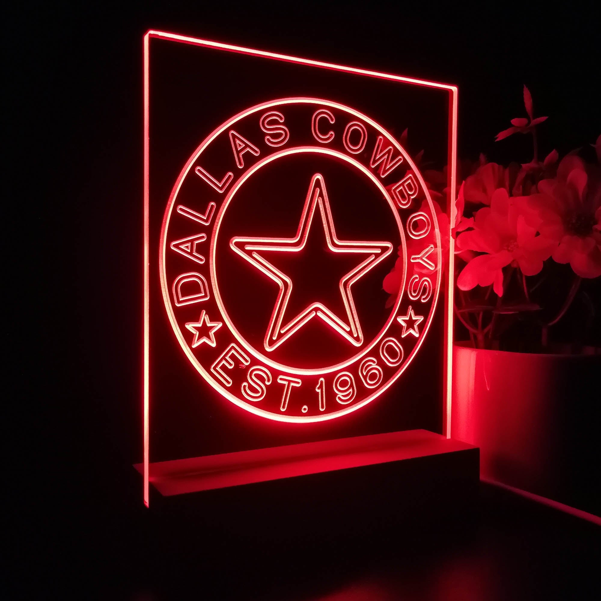 Personalized Dallas Cowboys Souvenir Neon LED Night Light Sign