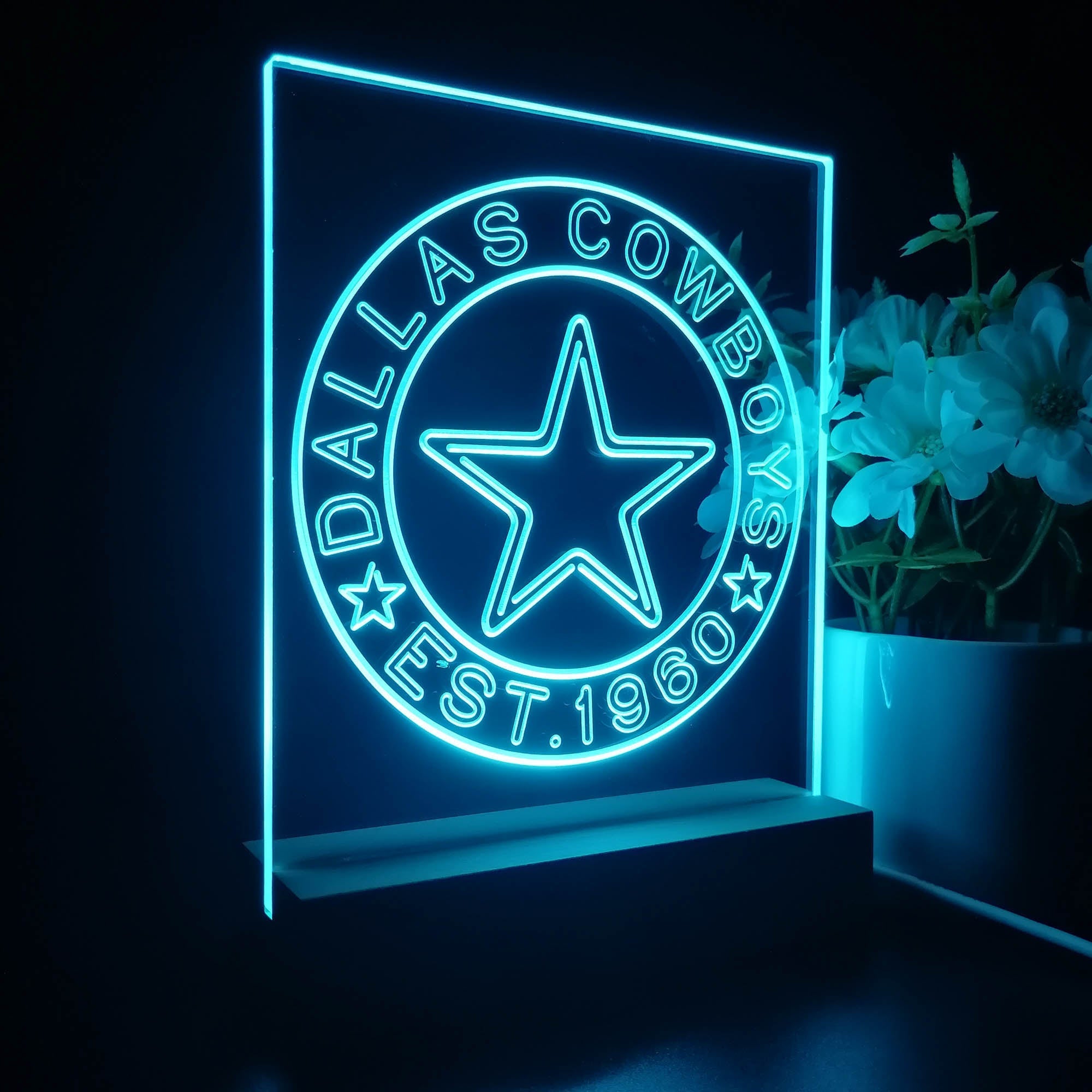 Personalized Dallas Cowboys Souvenir Neon LED Night Light Sign