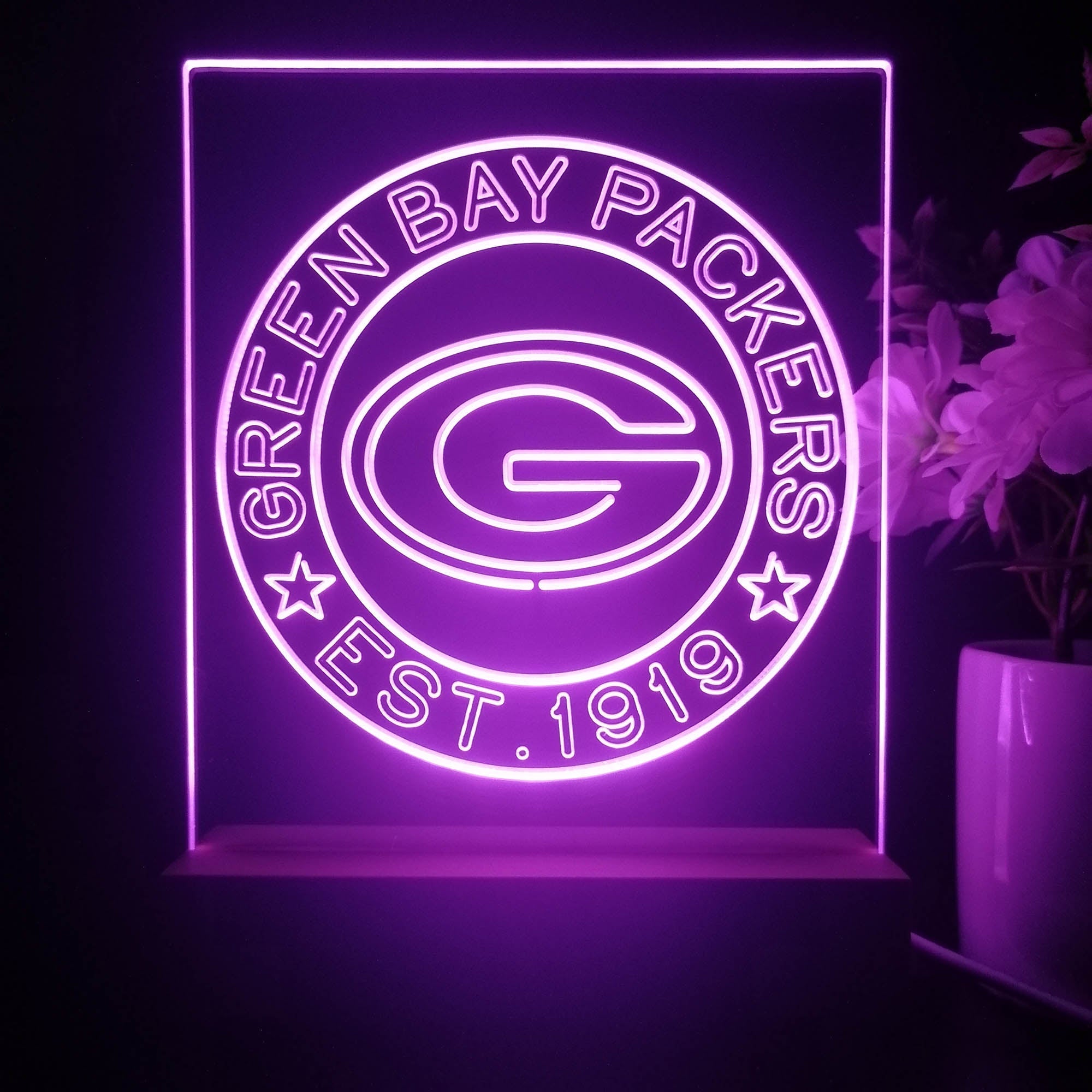 Personalized Green Bay Packers Souvenir Led Light Sign