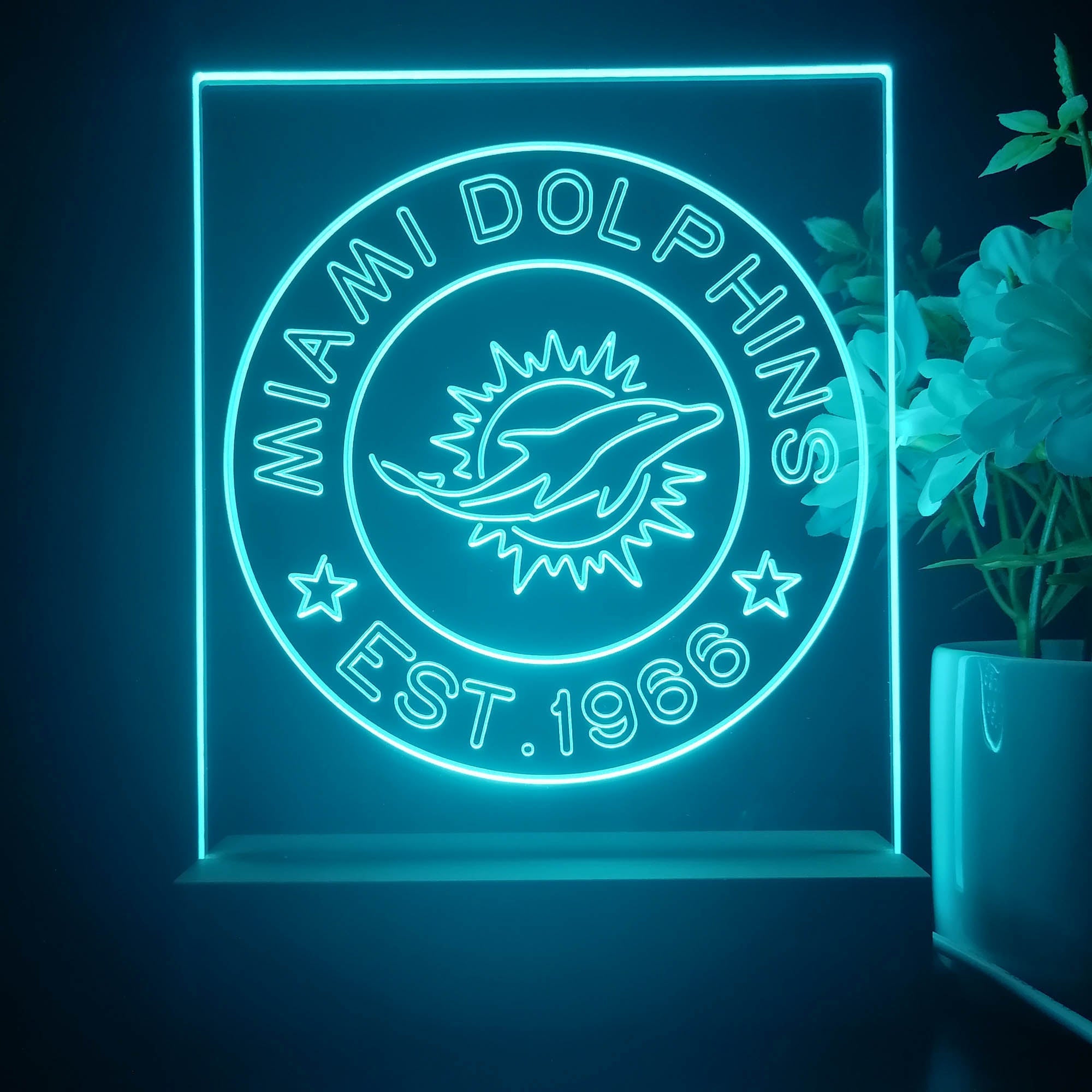 Personalized Miami Dolphins Souvenir Led Light Sign