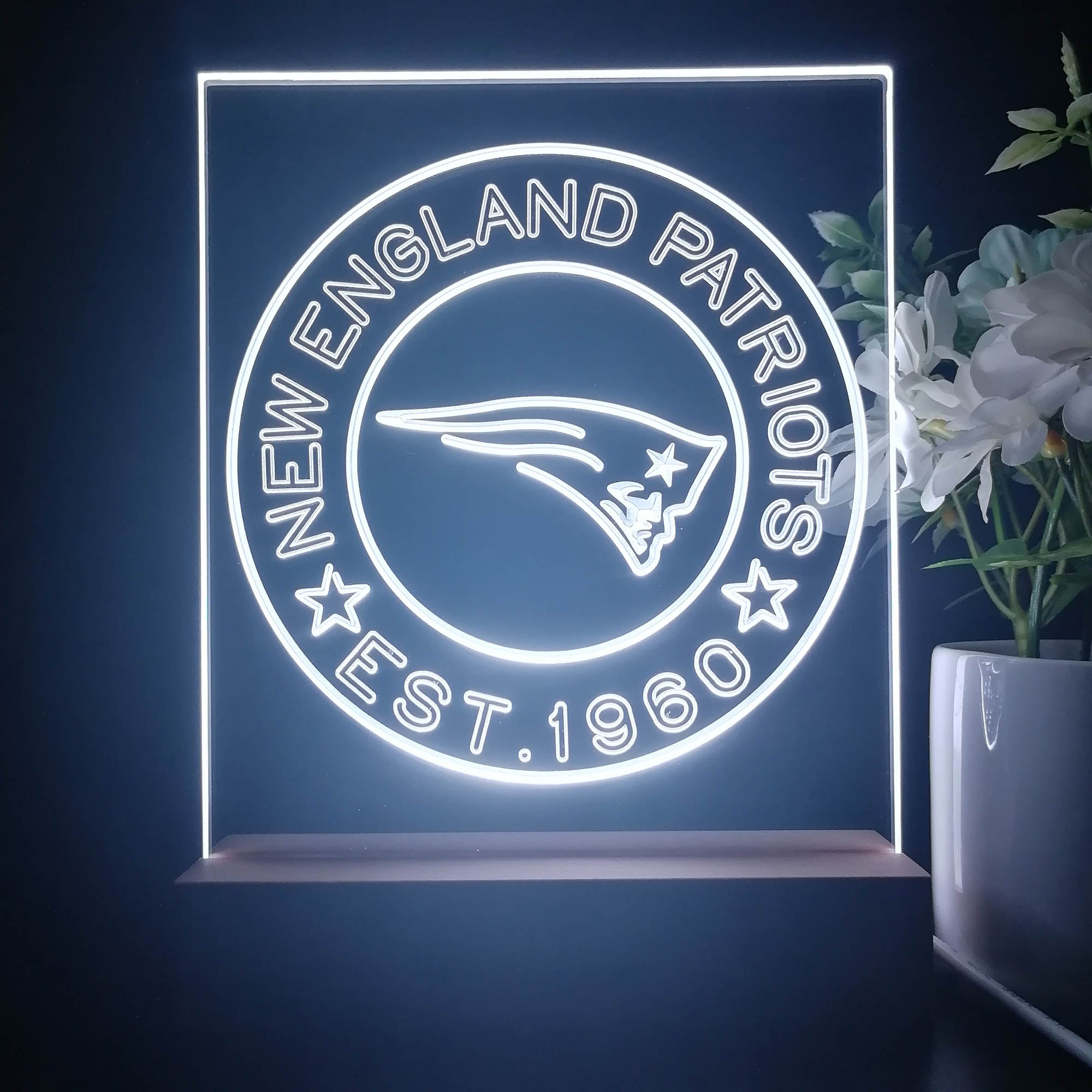 Personalized New England Patriots Souvenir Led Light Sign