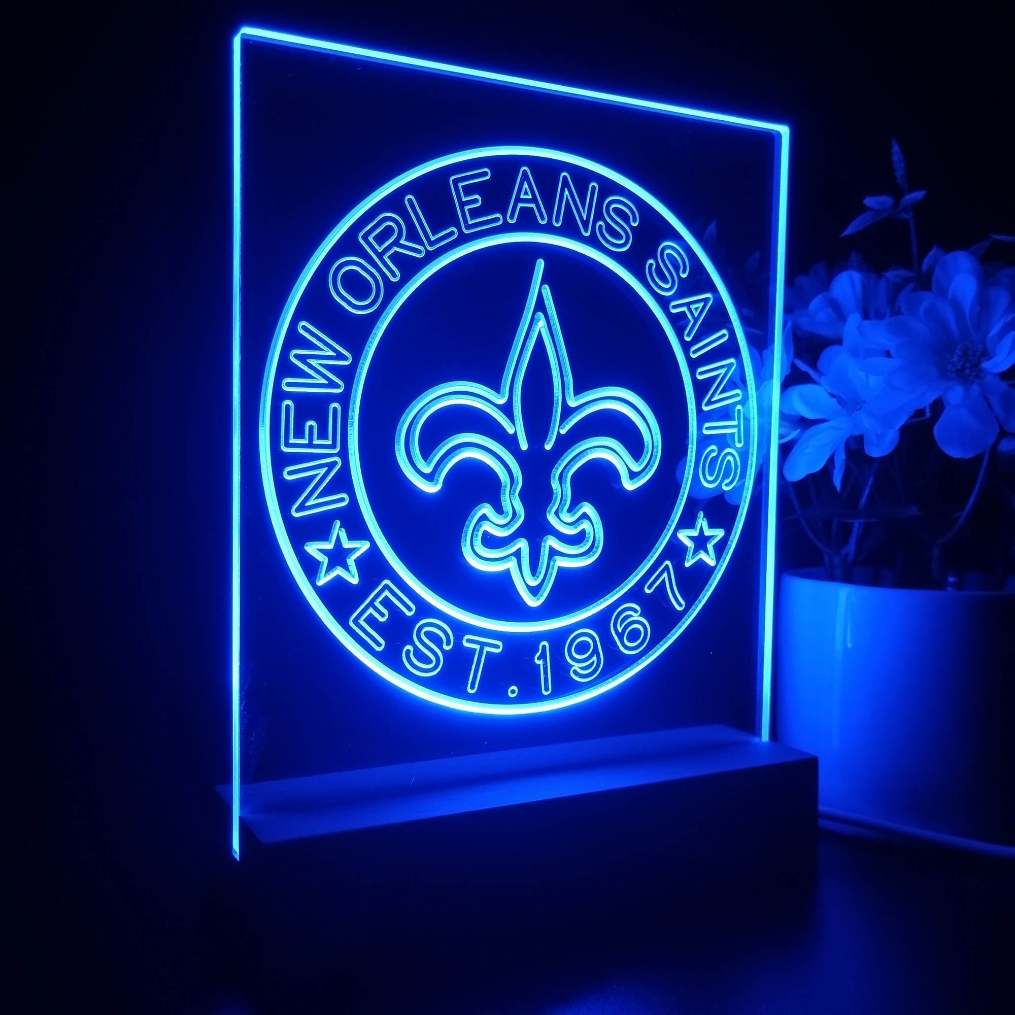 Personalized New Orleans Saints Souvenir Led Light Sign