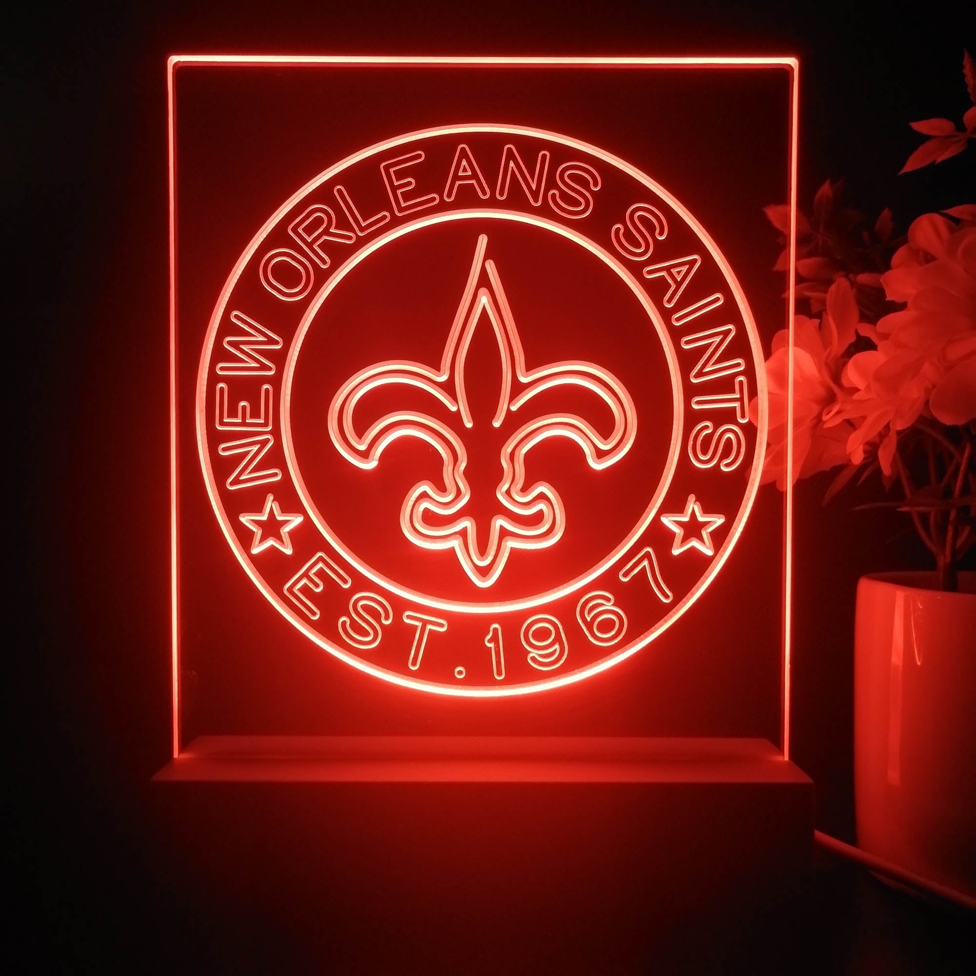 Personalized New Orleans Saints Souvenir Led Light Sign