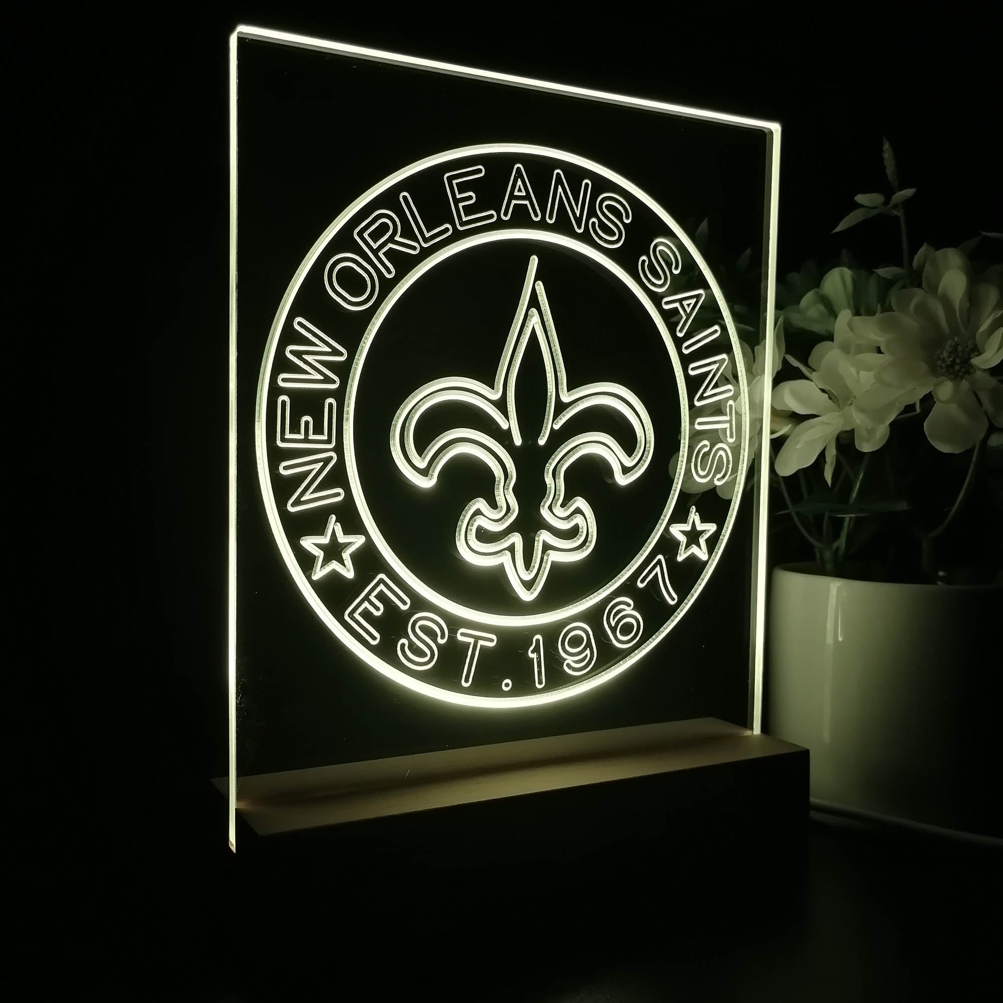 Personalized New Orleans Saints Souvenir Led Light Sign