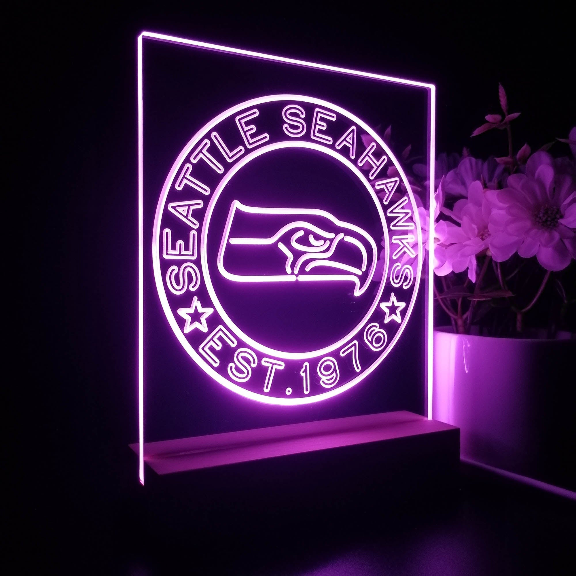 Personalized Seattle Seahawks Souvenir Neon LED Night Light Sign