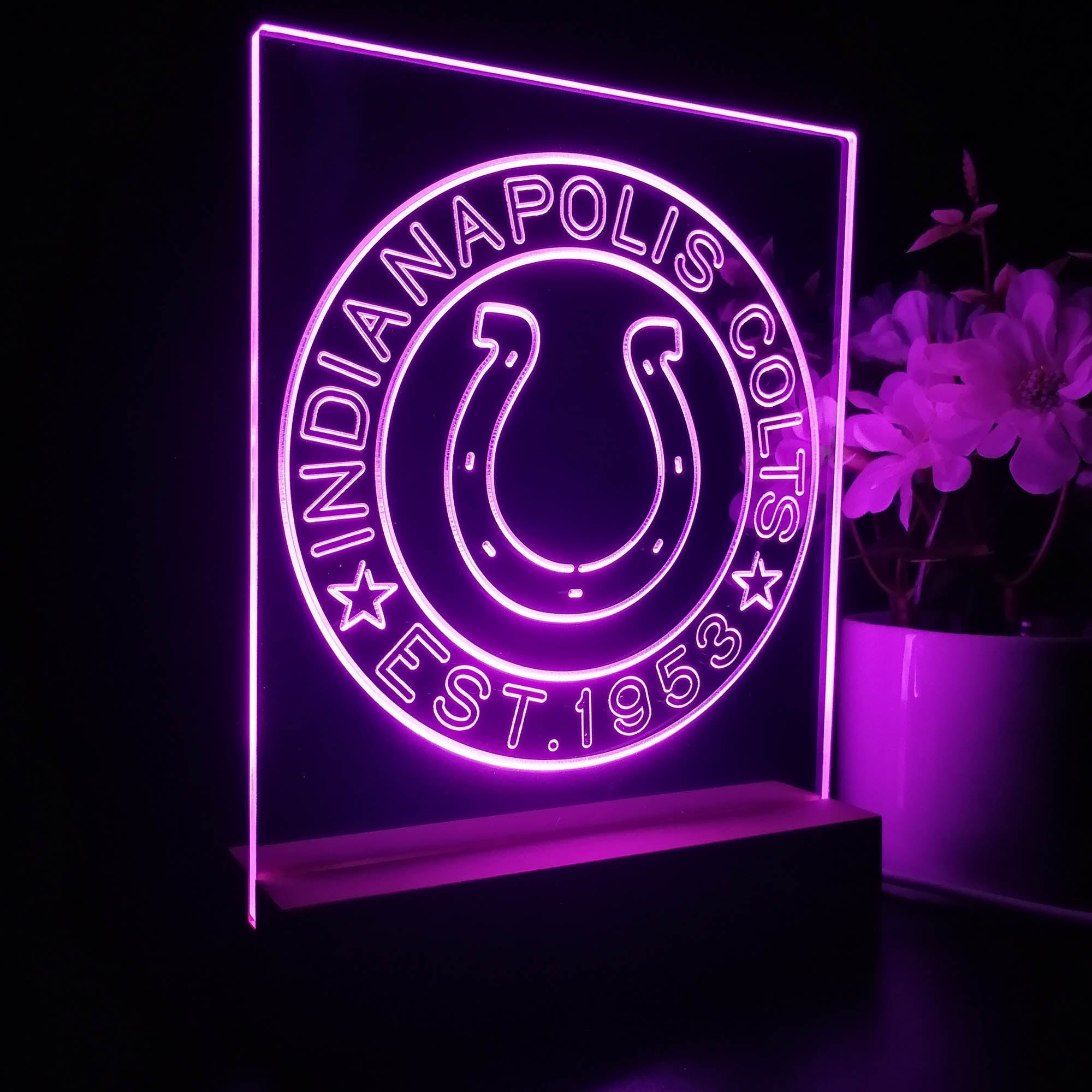 Personalized Indianapolis Colts Souvenir Led Light Sign