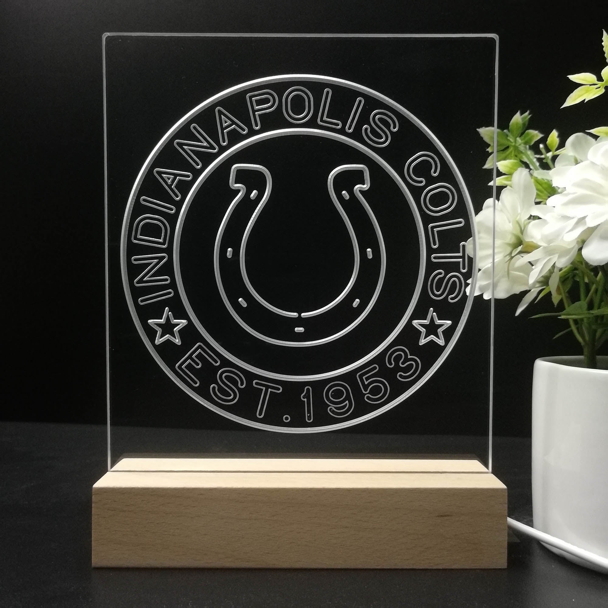 Personalized Indianapolis Colts Souvenir Led Light Sign