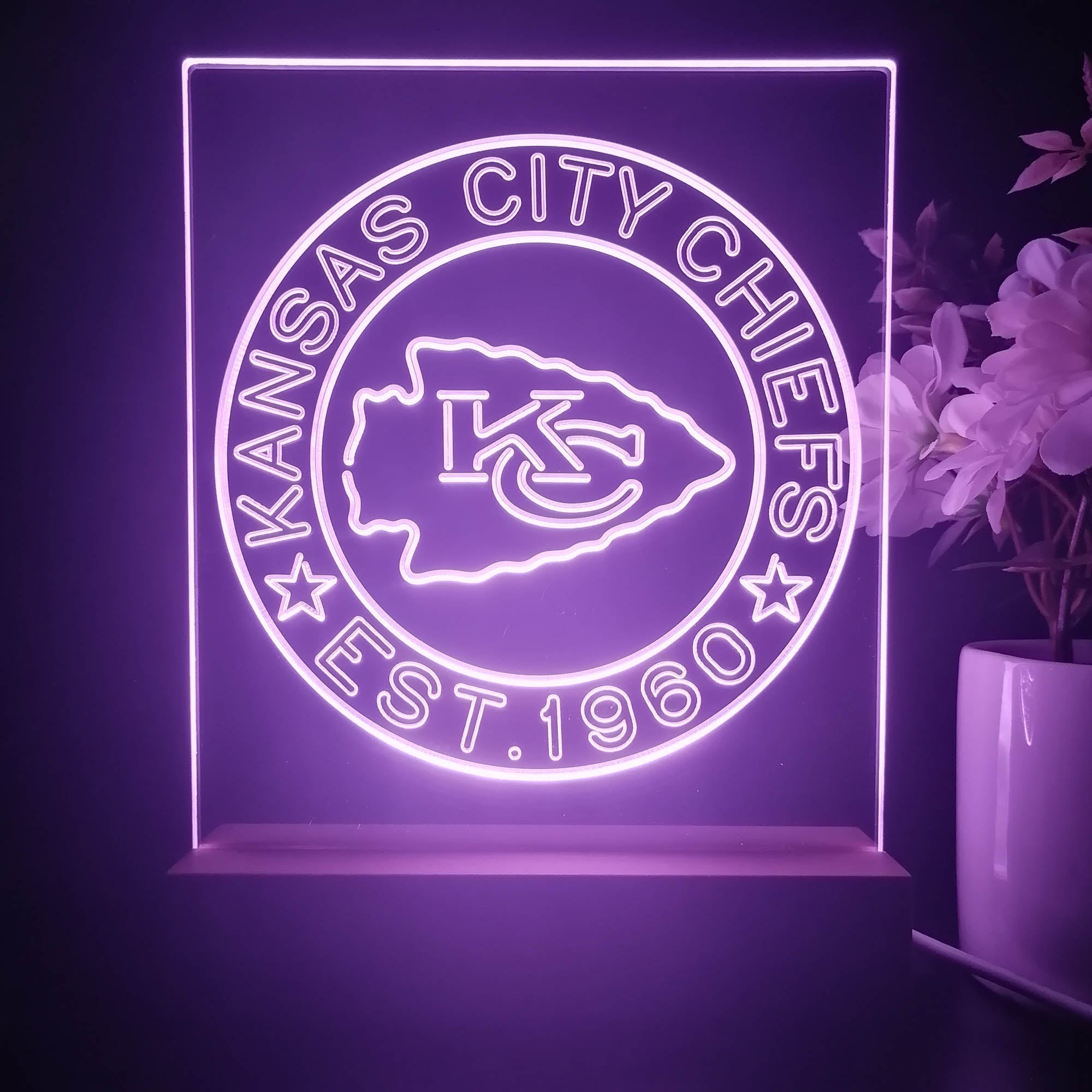 Personalized Kansas City Chiefs Souvenir Led Light Sign