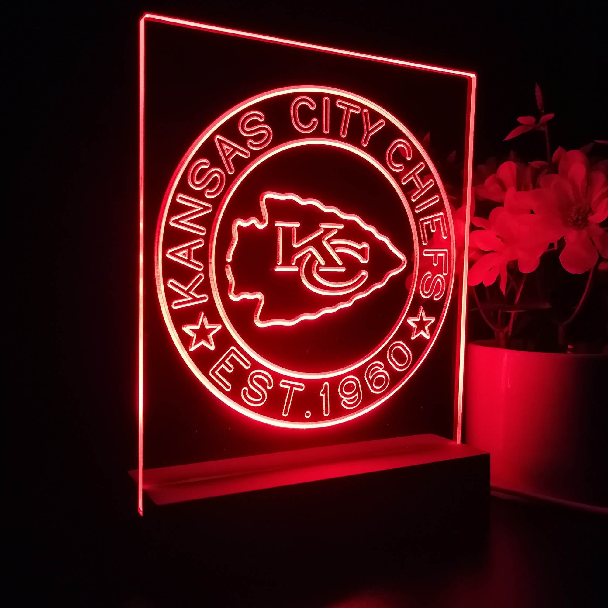 Personalized Kansas City Chiefs Souvenir Led Light Sign