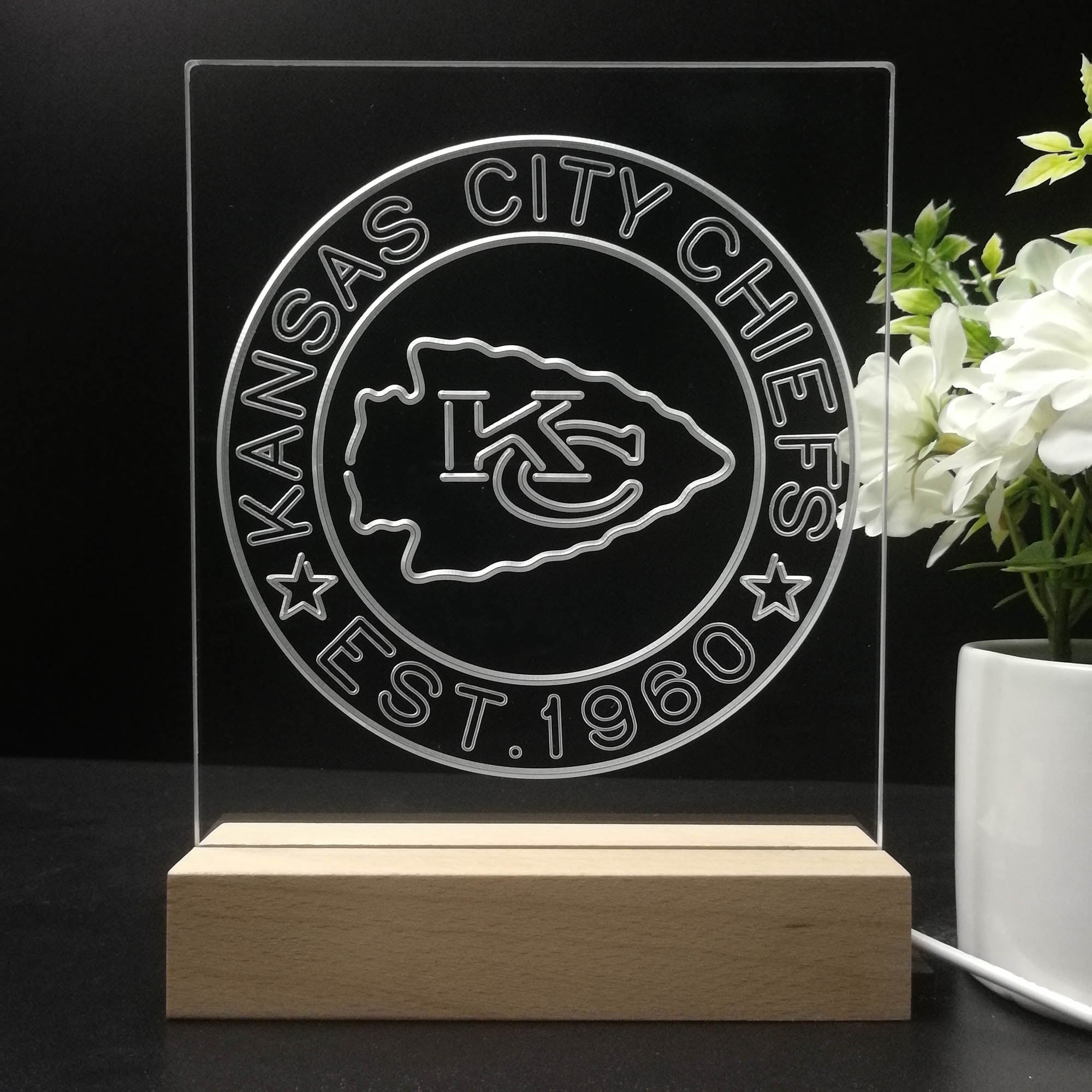 Personalized Kansas City Chiefs Souvenir Led Light Sign