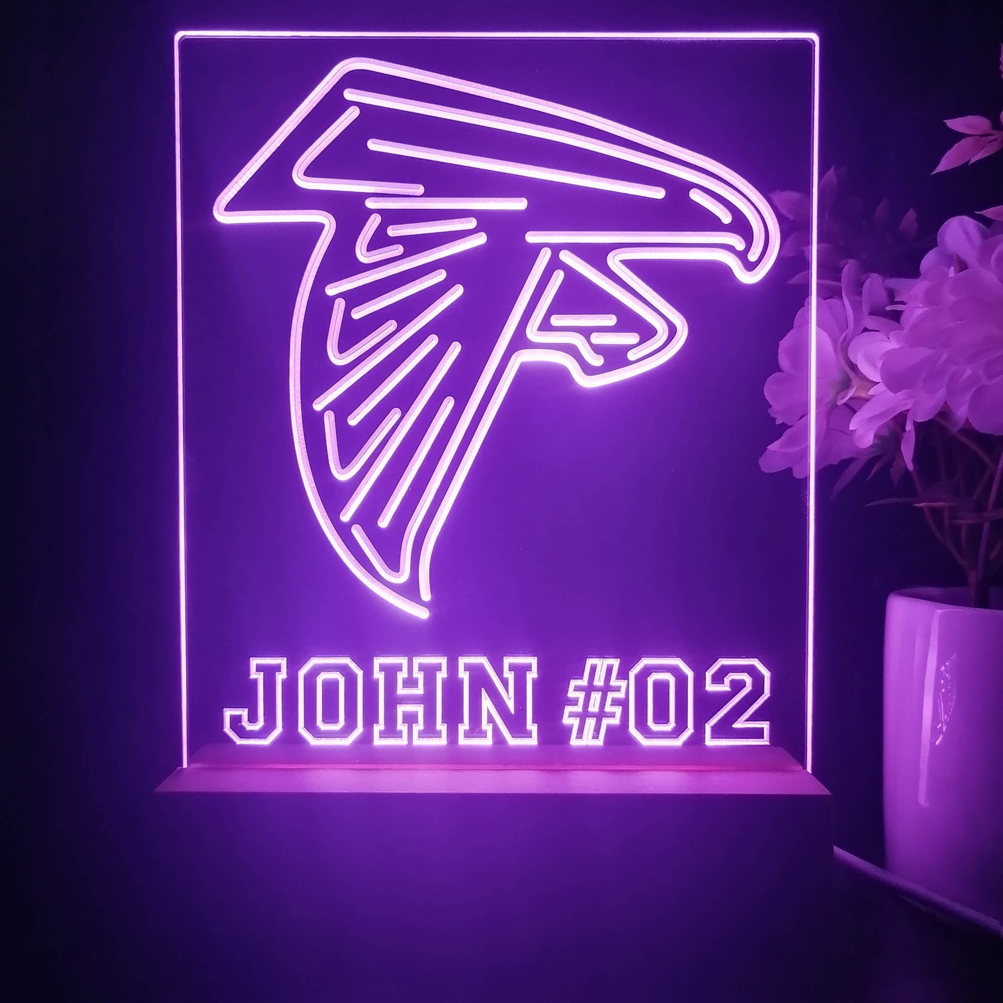 Personalized Atlanta Falcons Souvenir Neon LED Night Light Sign