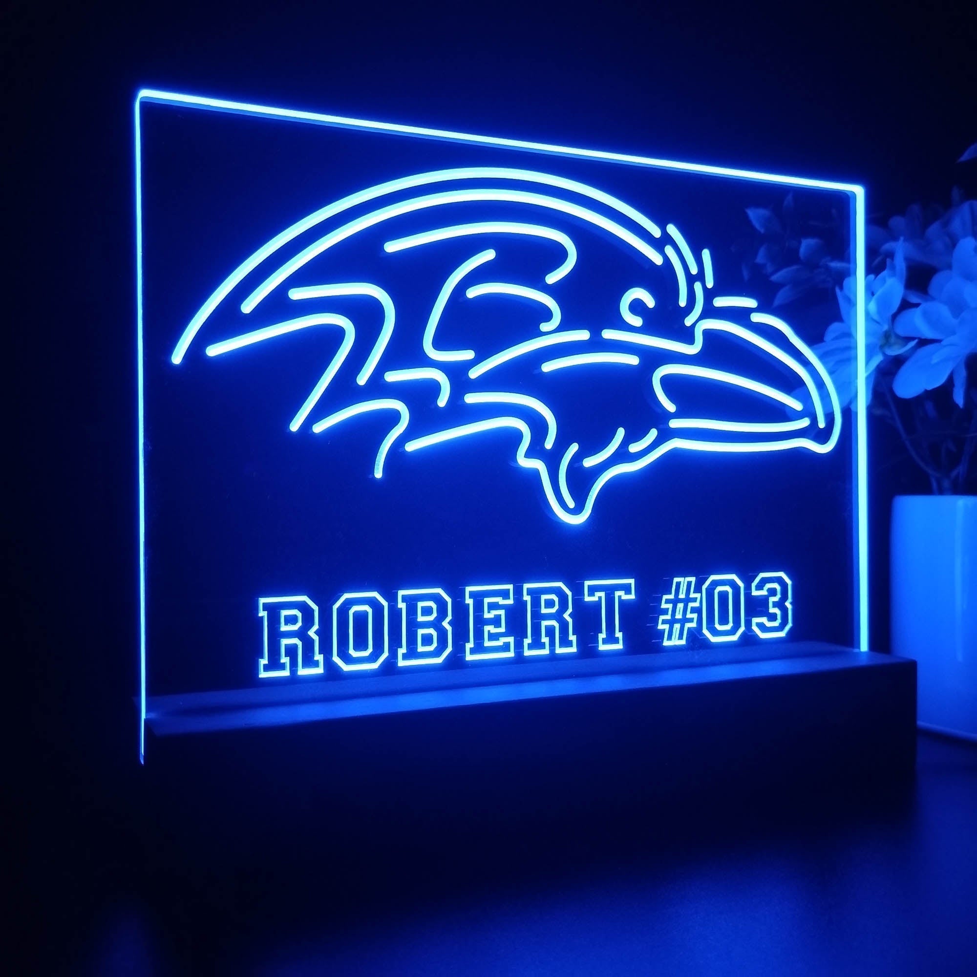 Personalized Baltimore Ravens Souvenir Neon LED Night Light Sign