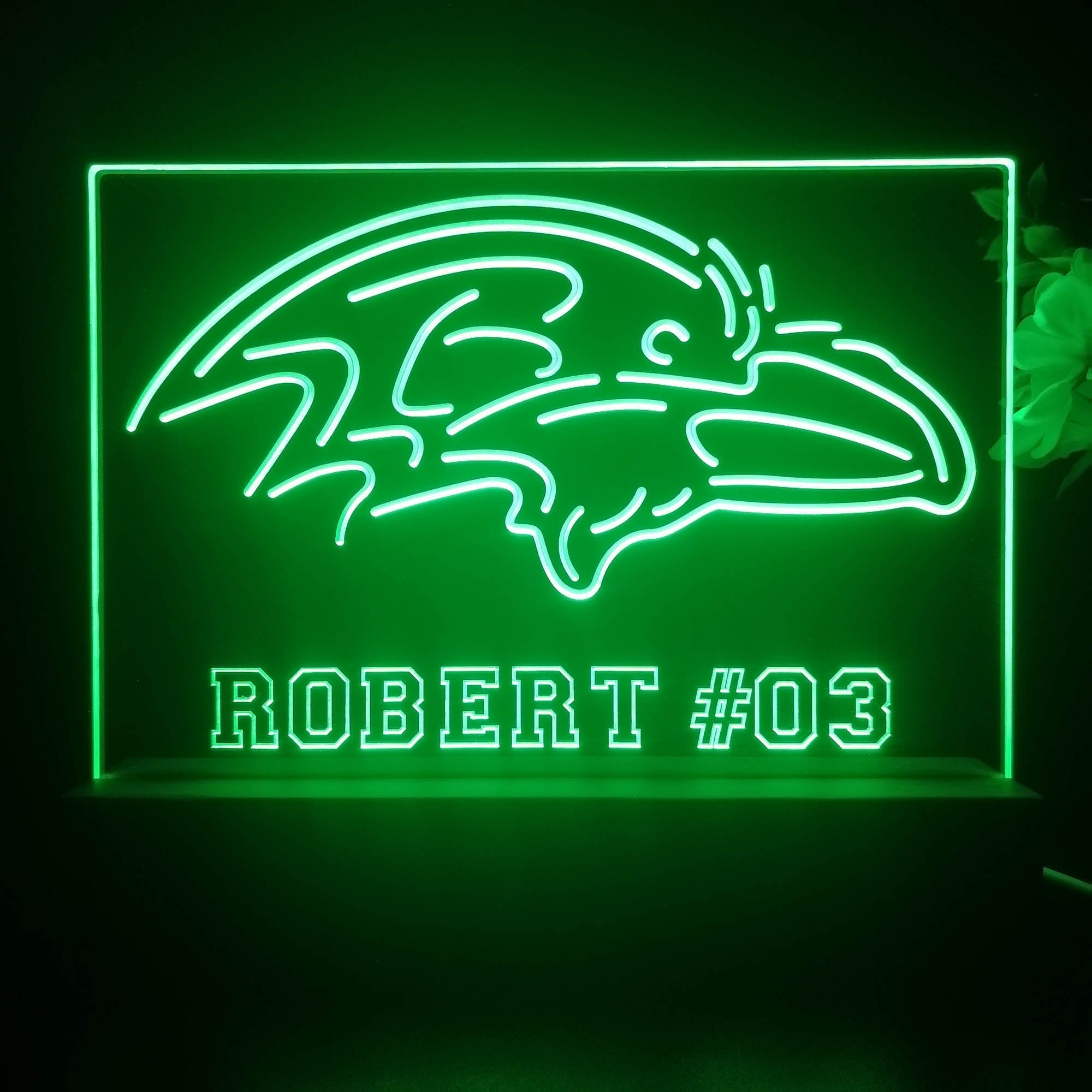 Personalized Baltimore Ravens Souvenir Neon LED Night Light Sign