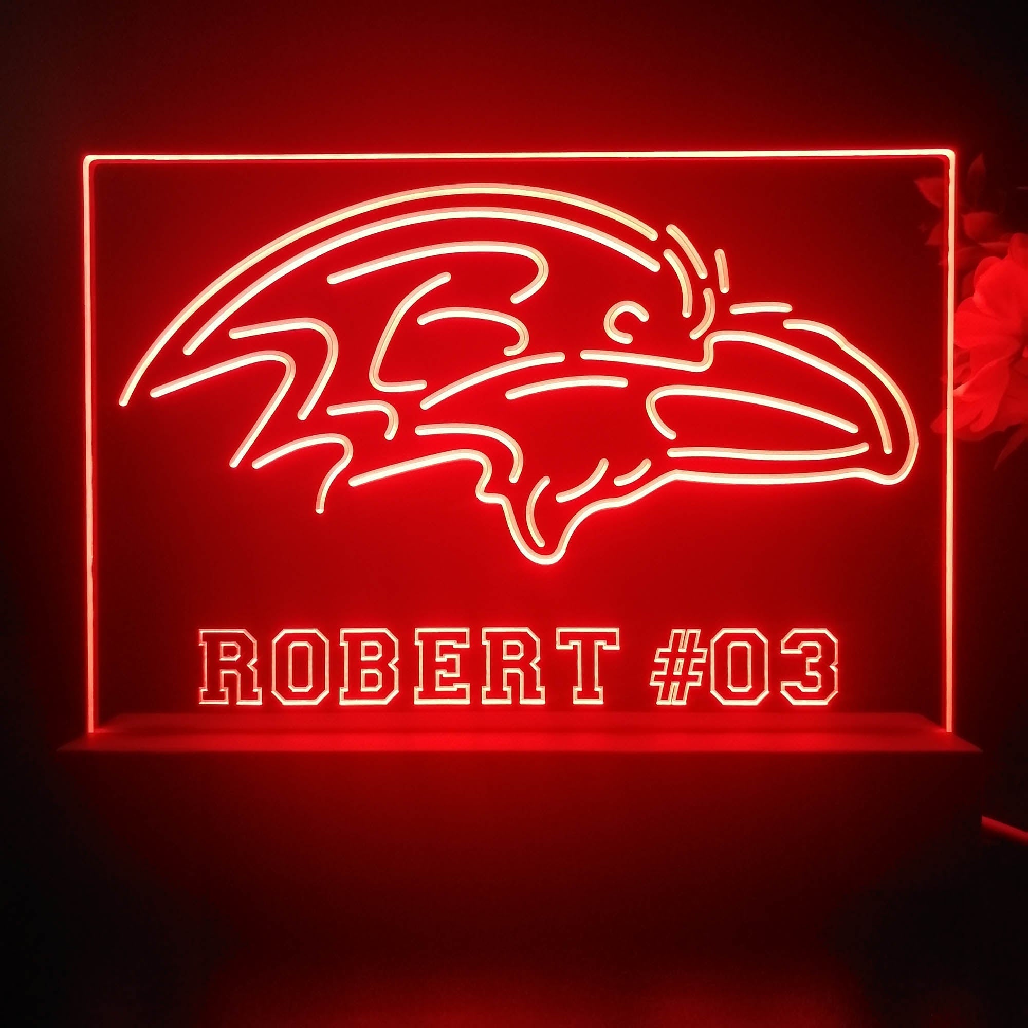 Personalized Baltimore Ravens Souvenir Neon LED Night Light Sign