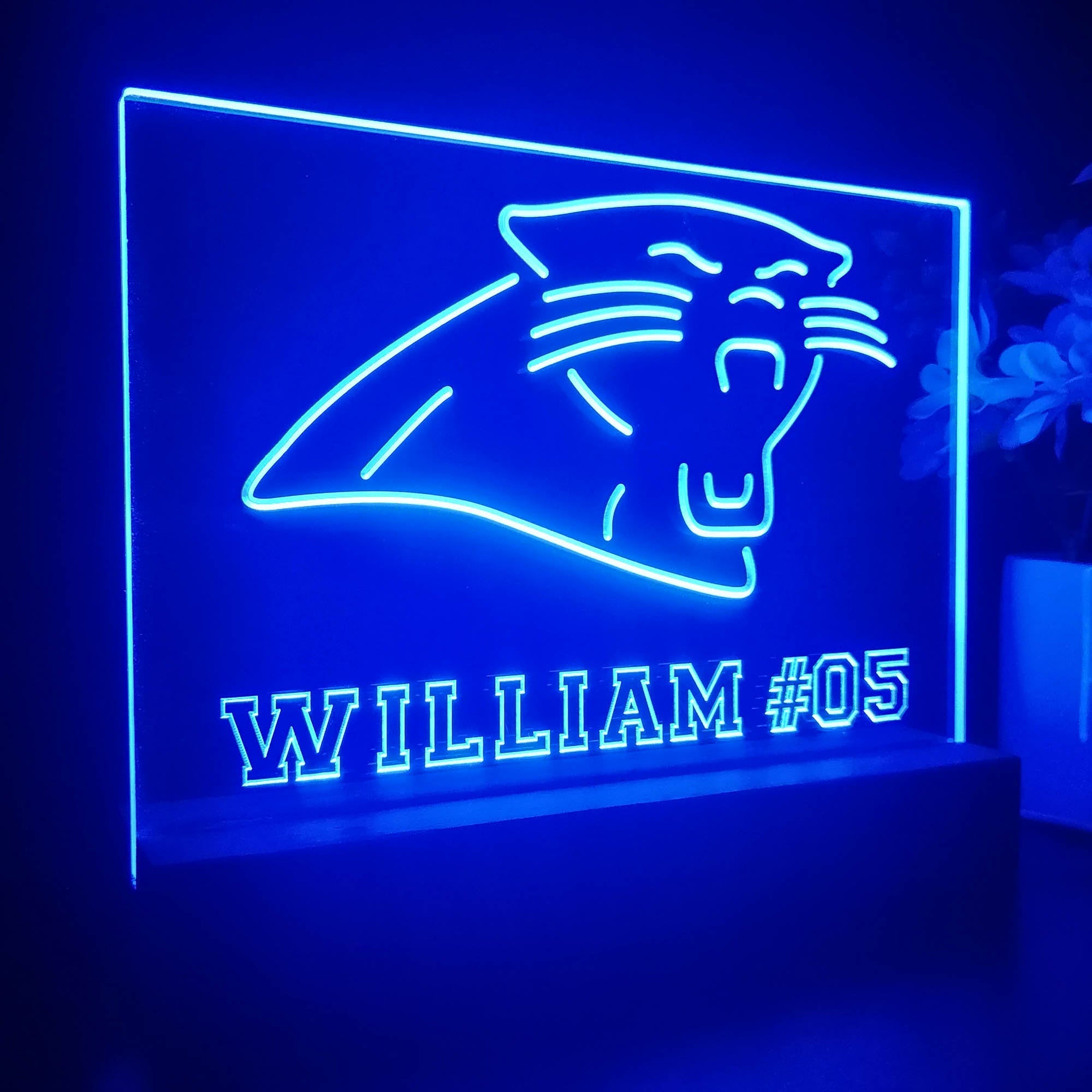 Personalized Carolina Panthers Souvenir Neon LED Night Light Sign