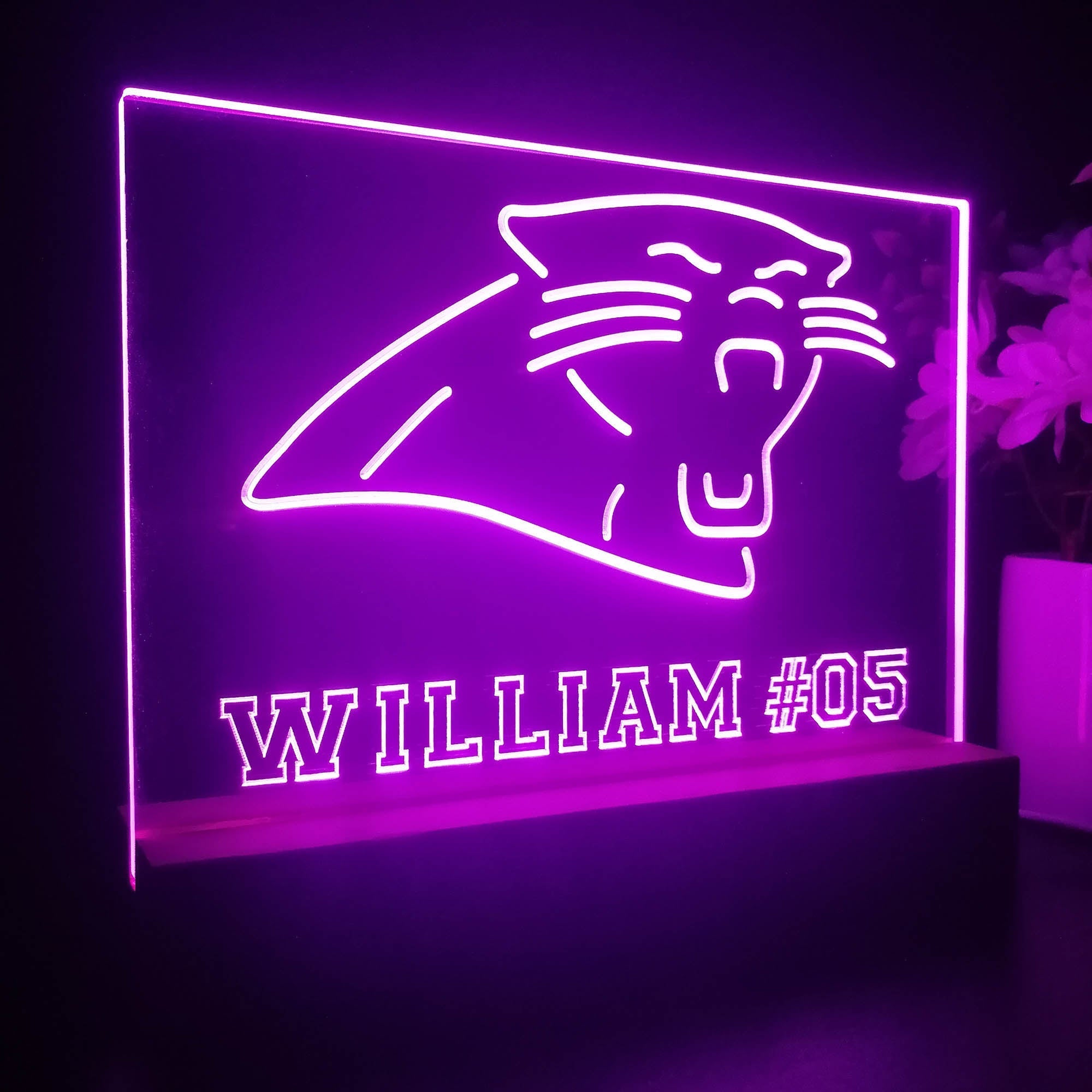 Personalized Carolina Panthers Souvenir Neon LED Night Light Sign