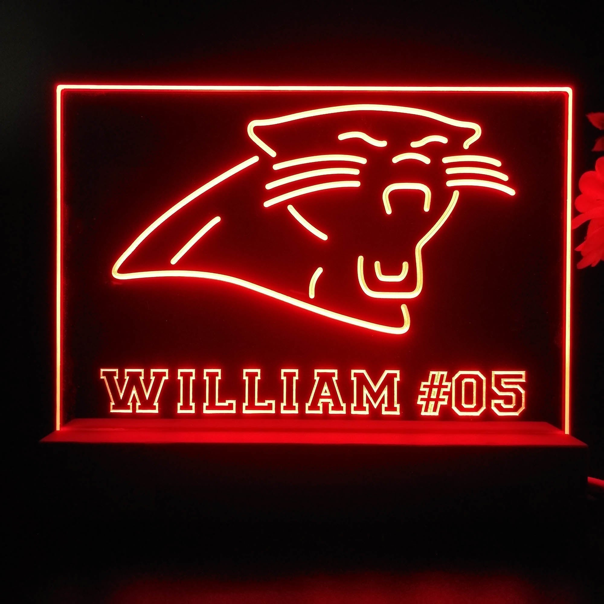 Personalized Carolina Panthers Souvenir Neon LED Night Light Sign