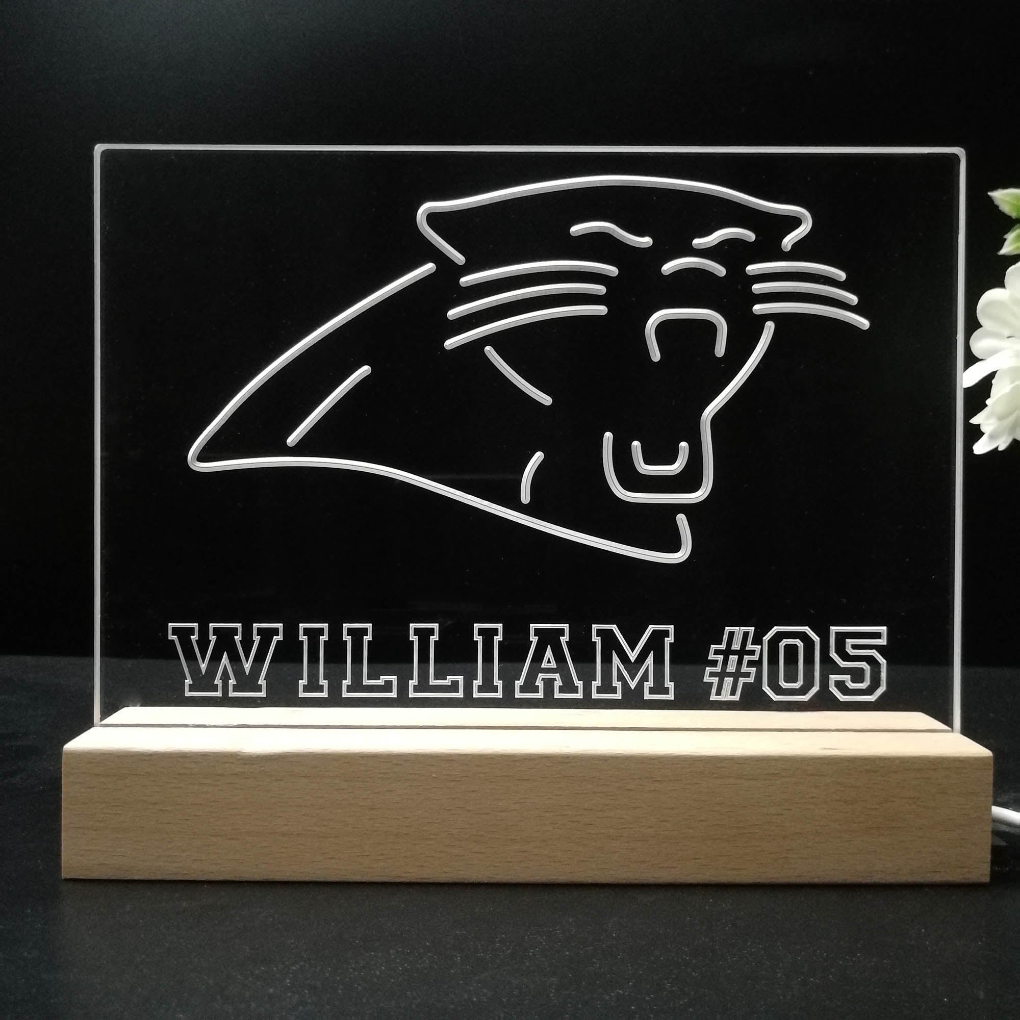 Personalized Carolina Panthers Souvenir Neon LED Night Light Sign