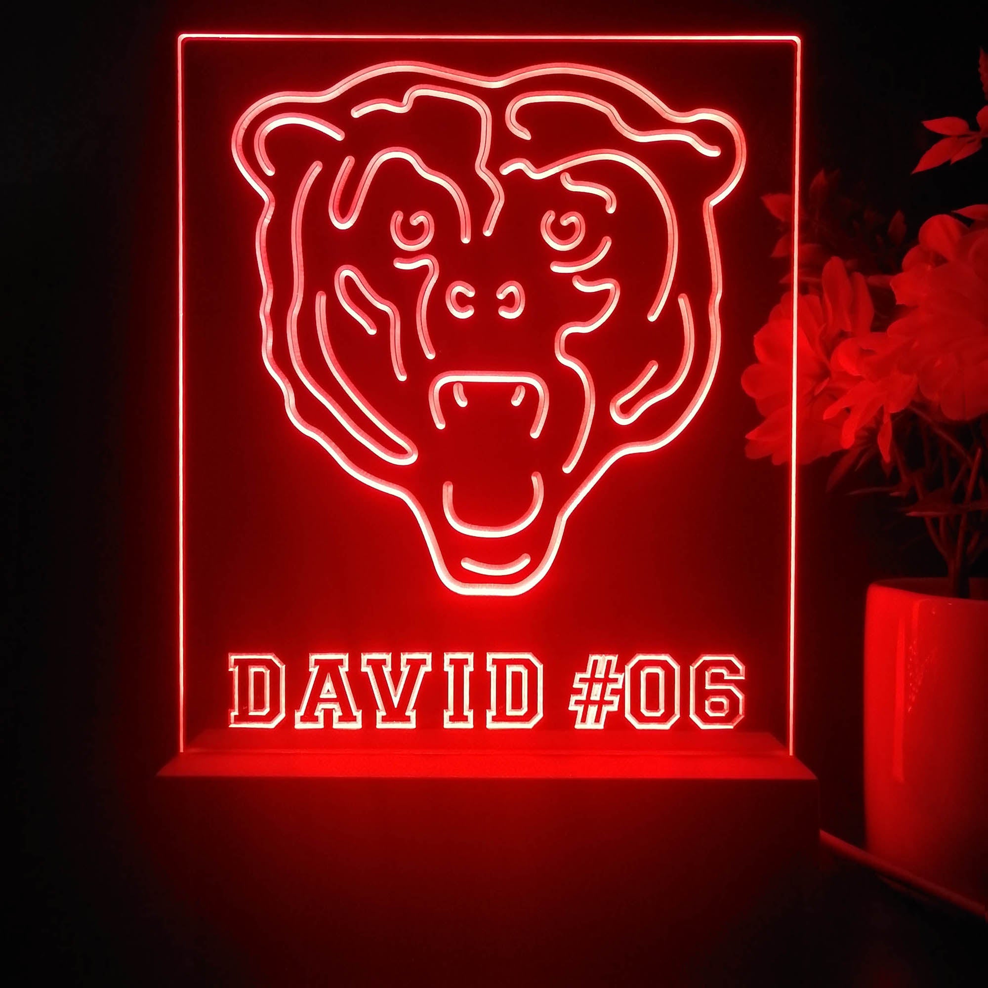 Personalized Chicago Bears Souvenir Neon LED Night Light Sign