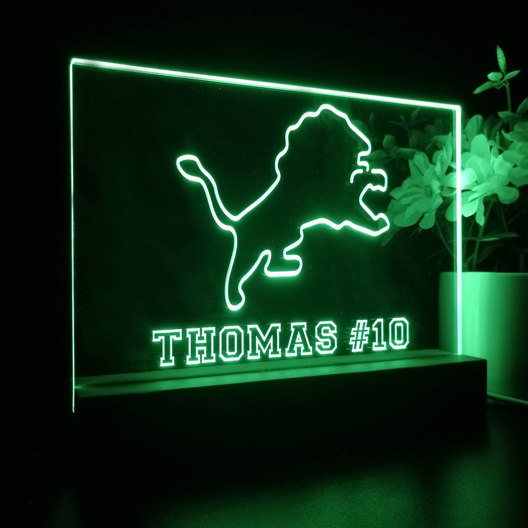 Personalized Detroit Lions Souvenir Neon LED Night Light Sign