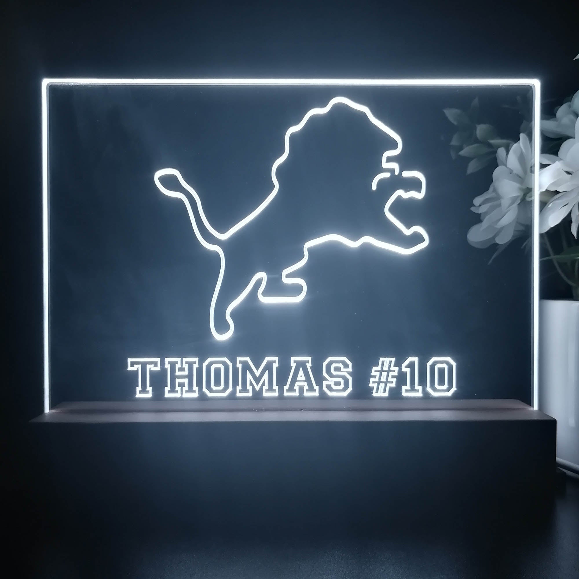 Personalized Detroit Lions Souvenir Neon LED Night Light Sign