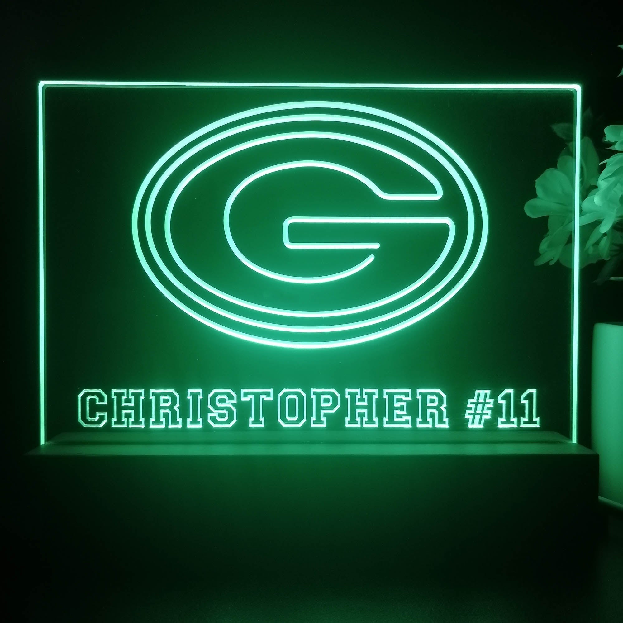 Personalized Green Bay Packers Souvenir Led Light Sign