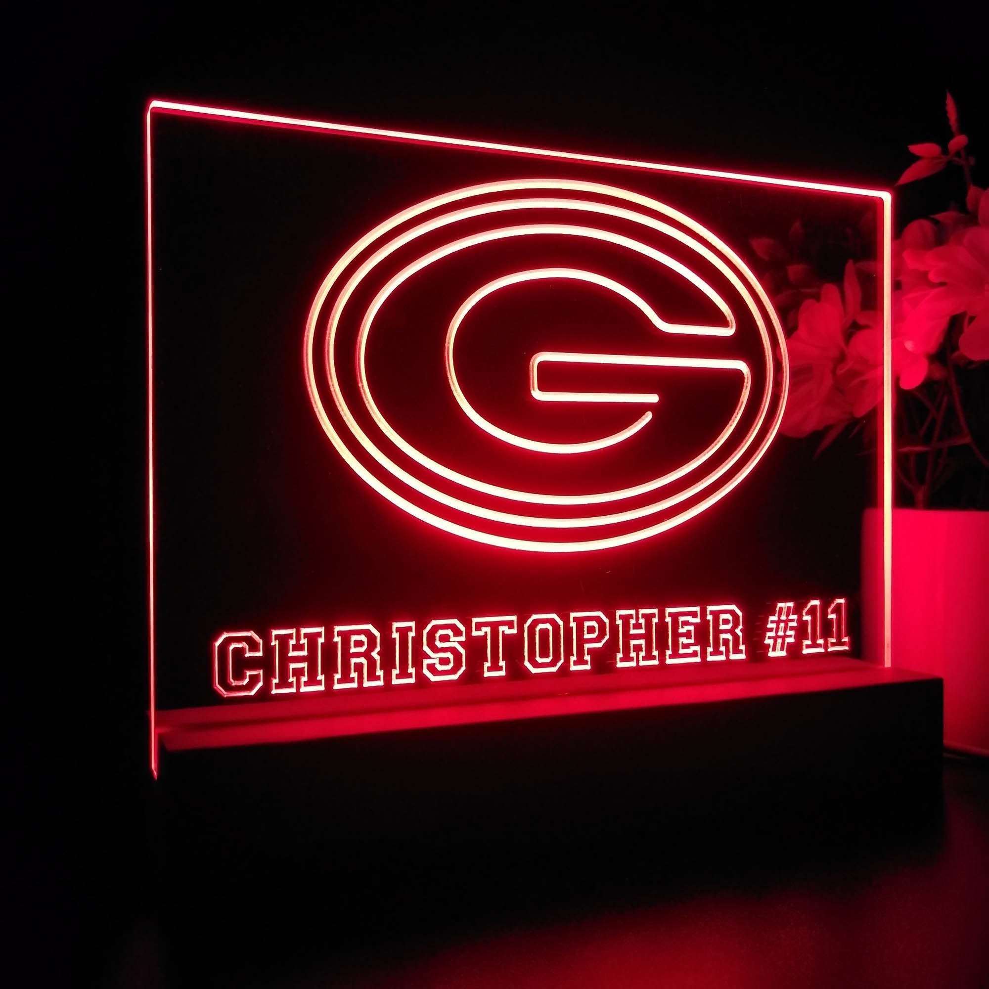 Personalized Green Bay Packers Souvenir Led Light Sign