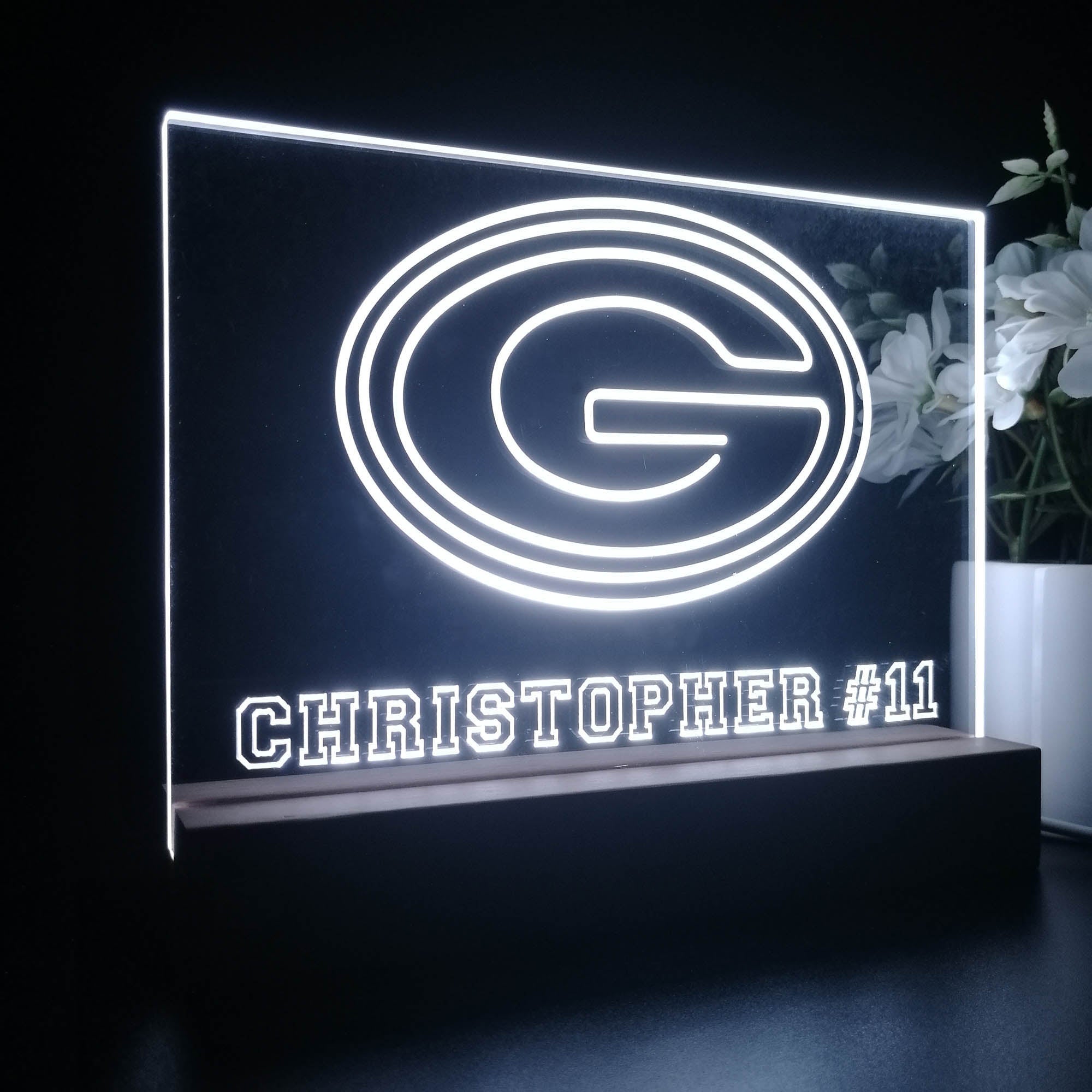 Personalized Green Bay Packers Souvenir Led Light Sign