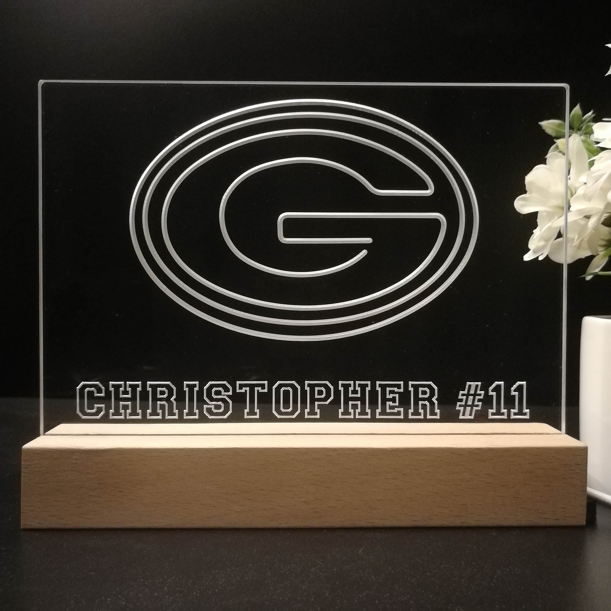 Personalized Green Bay Packers Souvenir Led Light Sign