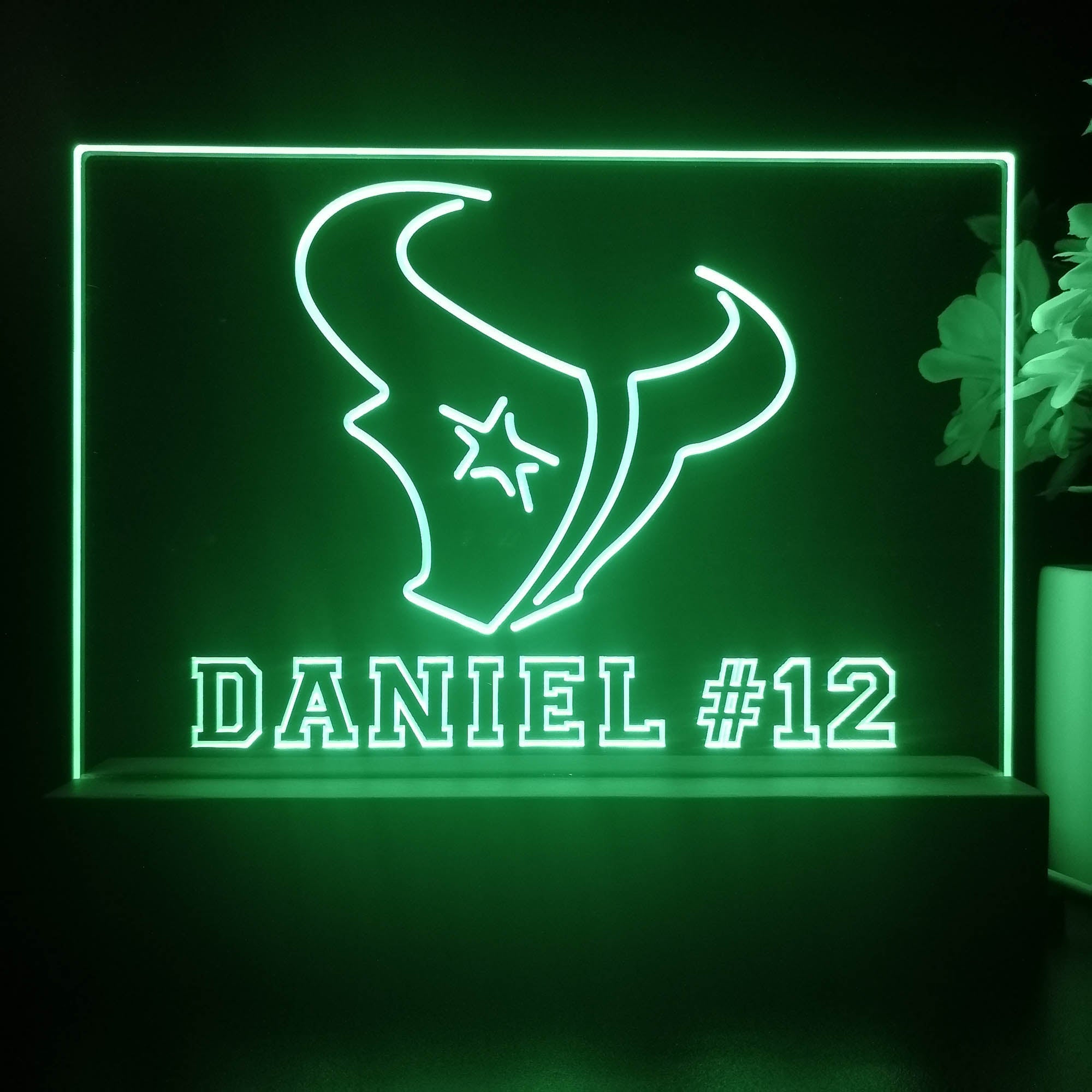 Personalized Houston Texans Souvenir Led Light Sign