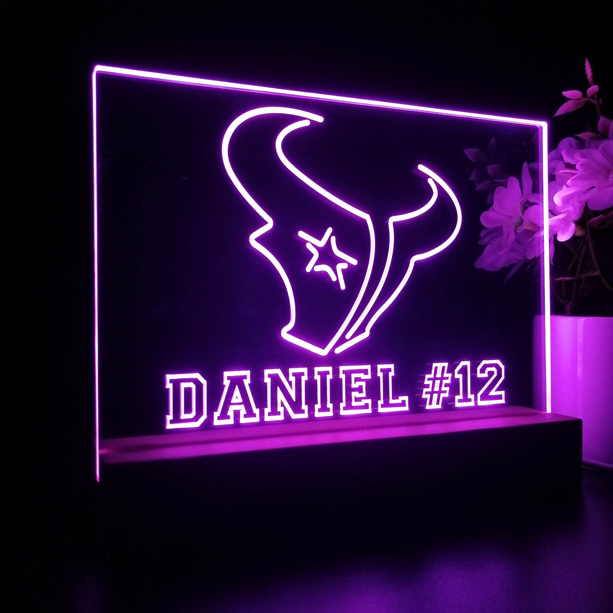 Personalized Houston Texans Souvenir Led Light Sign