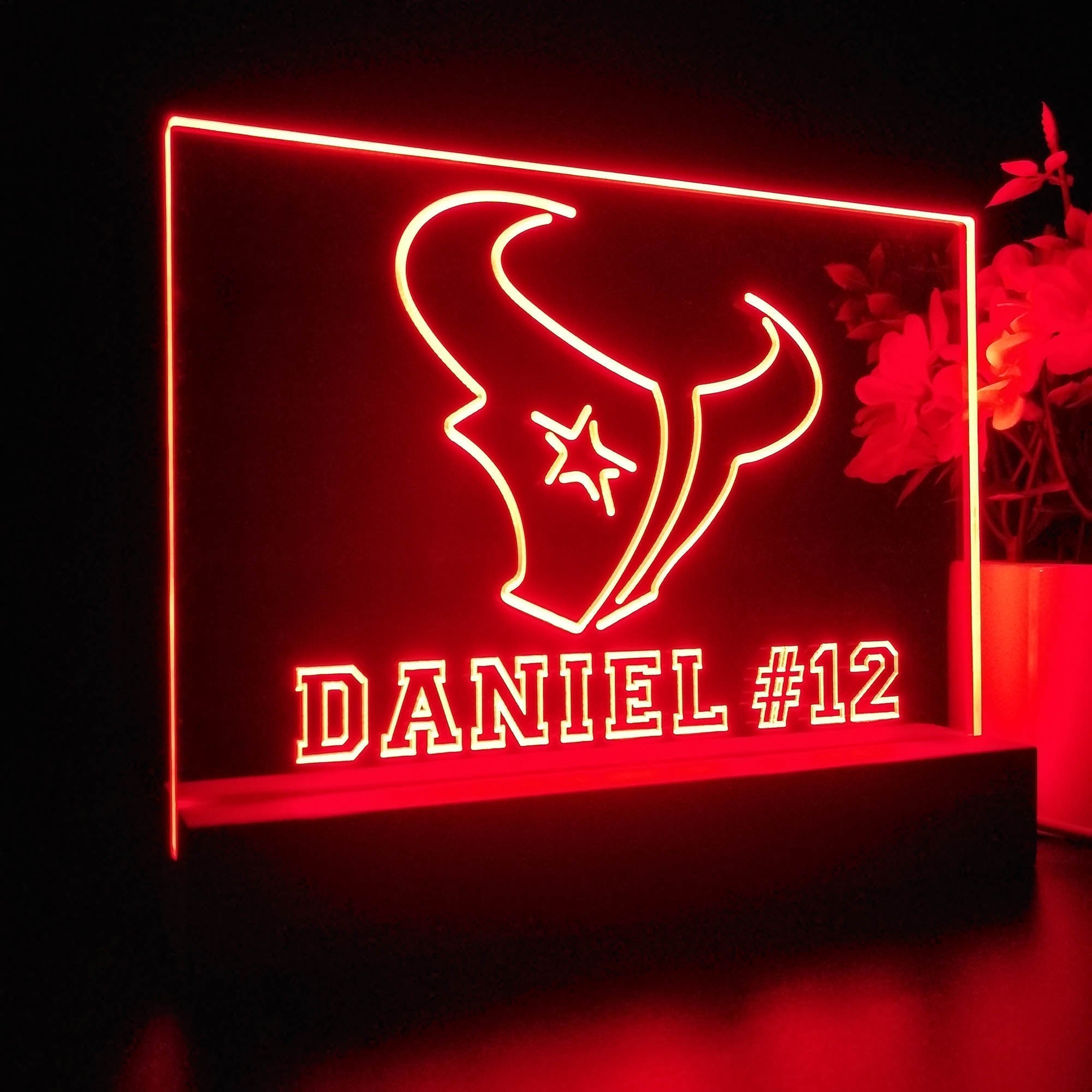 Personalized Houston Texans Souvenir Led Light Sign