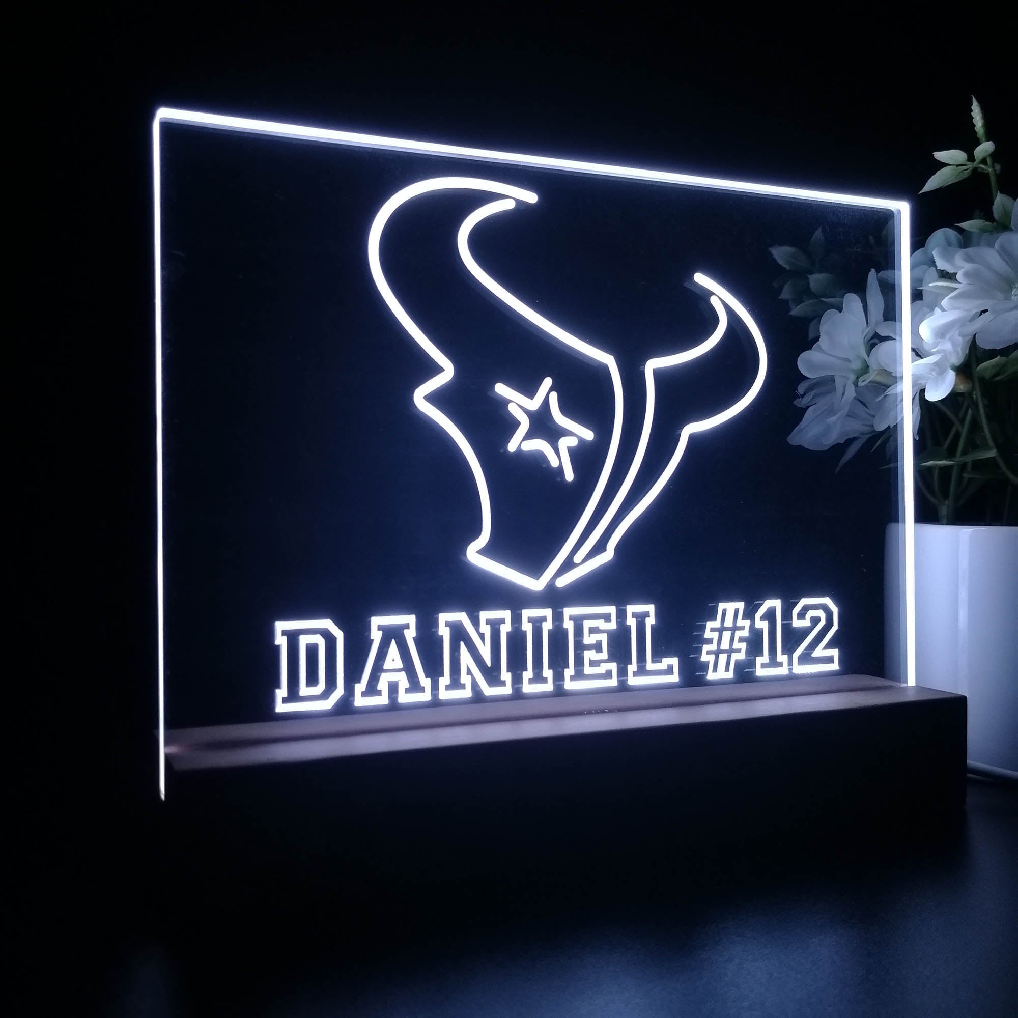 Personalized Houston Texans Souvenir Led Light Sign