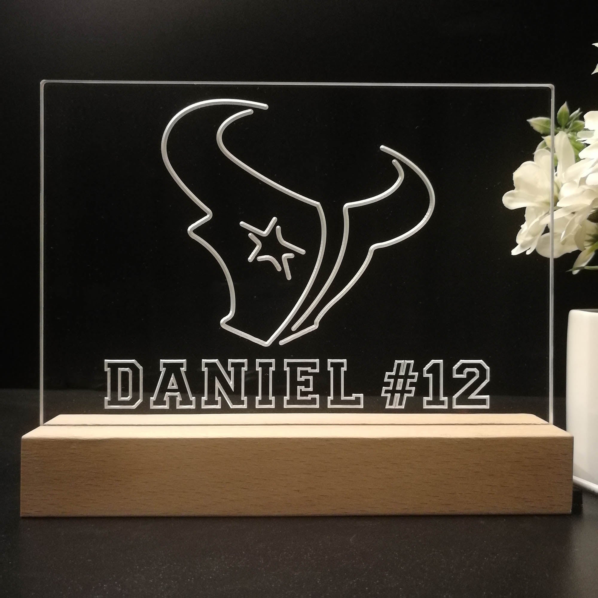 Personalized Houston Texans Souvenir Led Light Sign