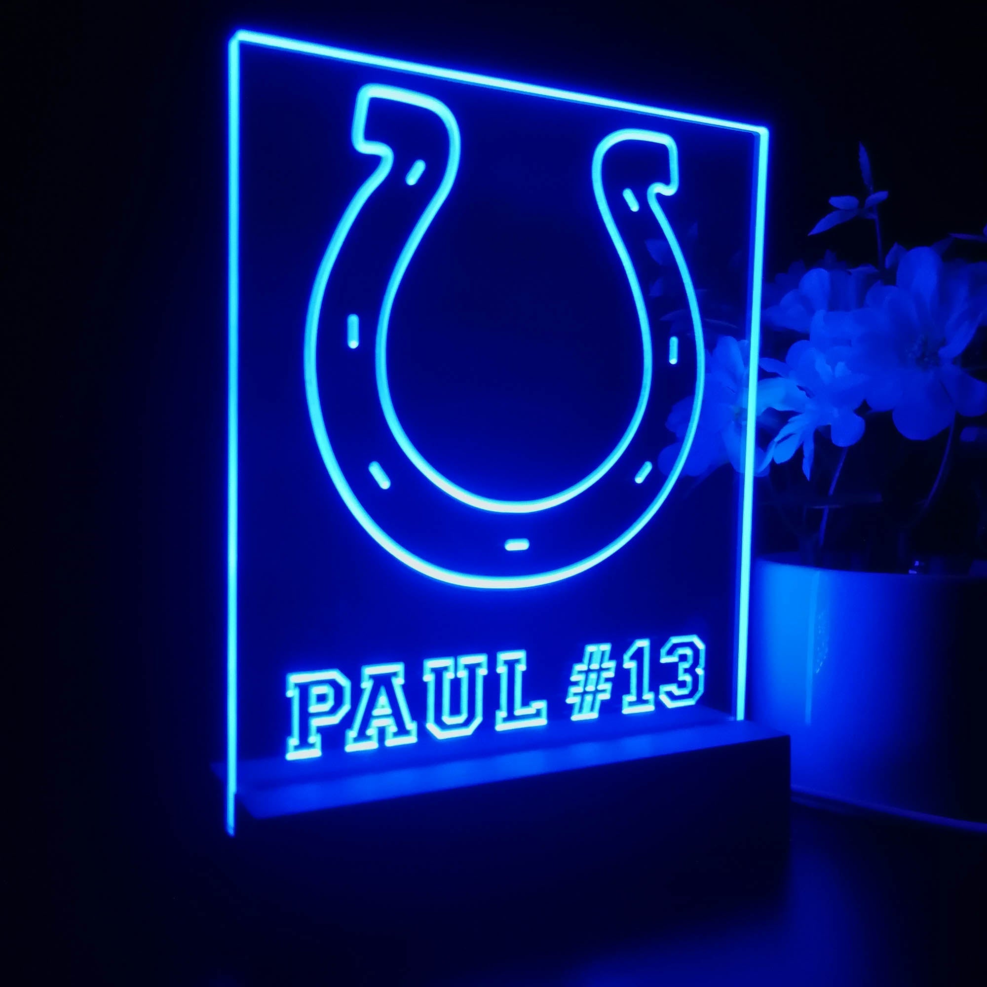 Personalized Indianapolis Colts Souvenir Led Light Sign