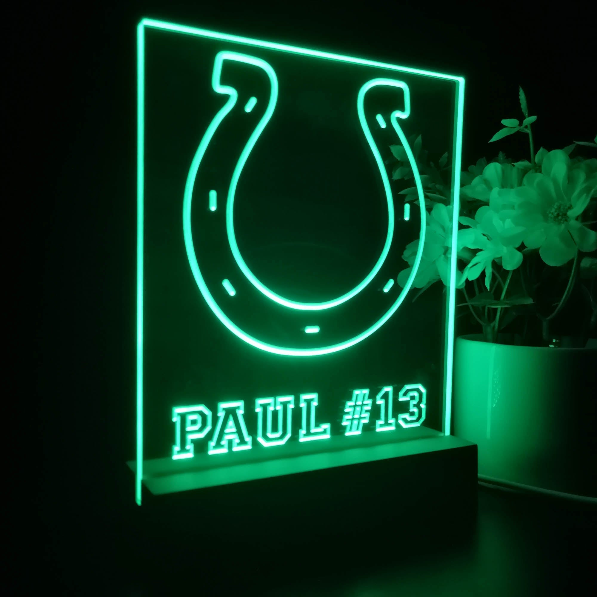 Personalized Indianapolis Colts Souvenir Led Light Sign