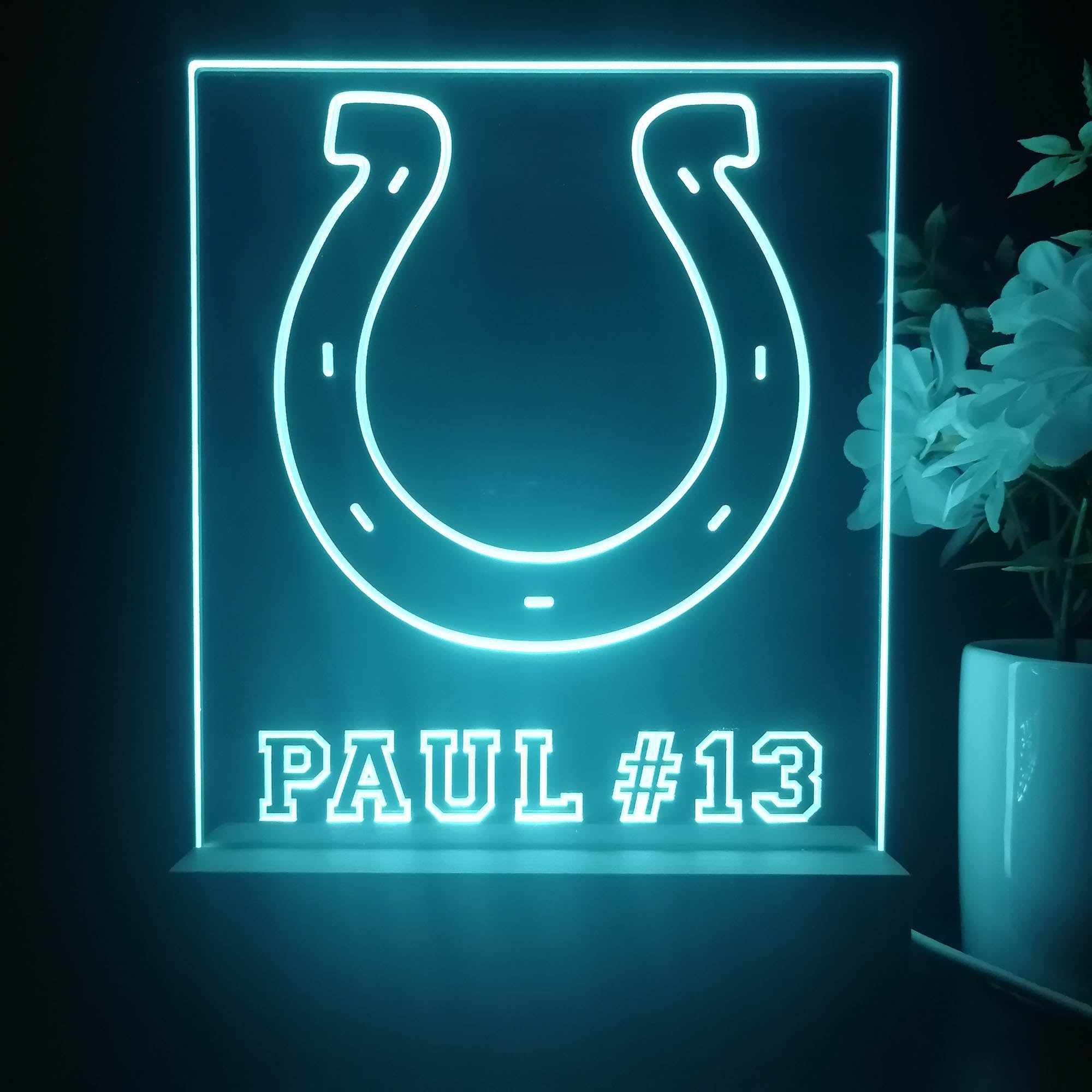 Personalized Indianapolis Colts Souvenir Led Light Sign