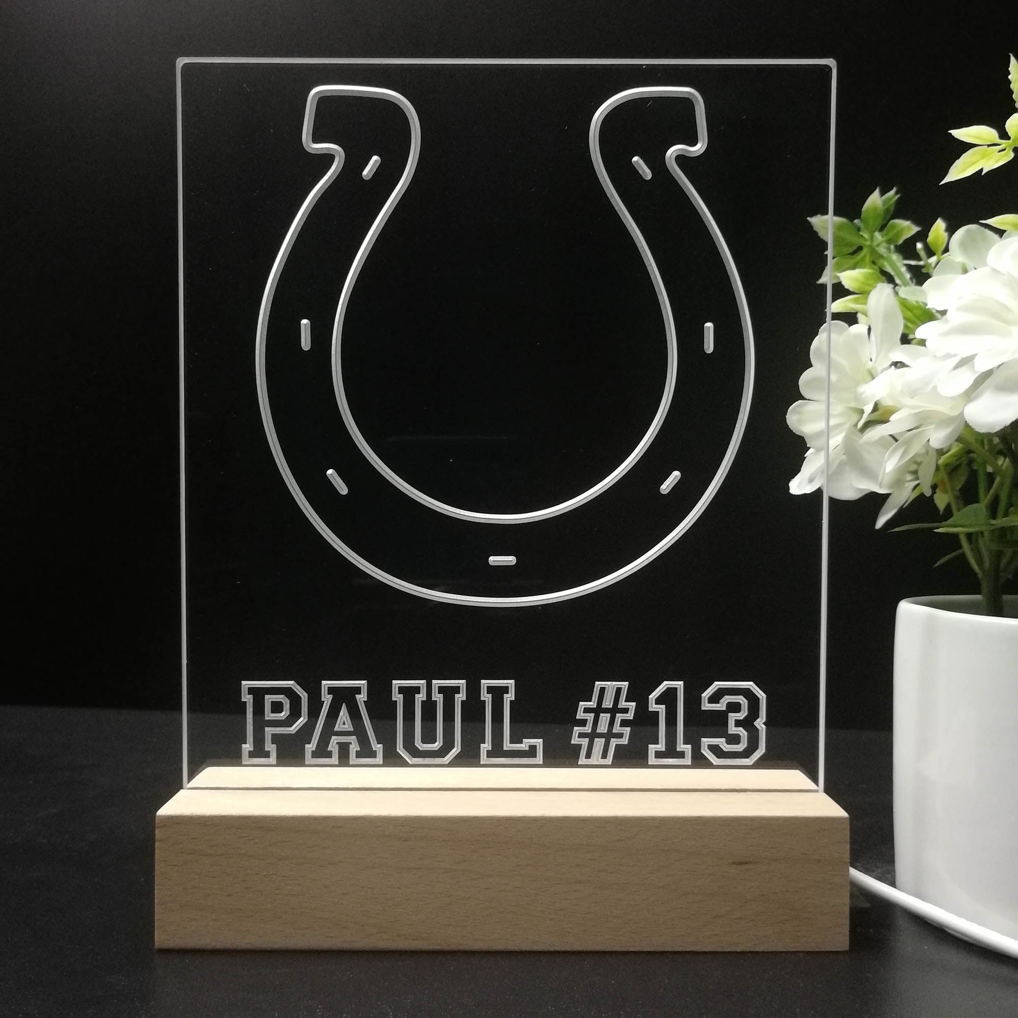 Personalized Indianapolis Colts Souvenir Led Light Sign