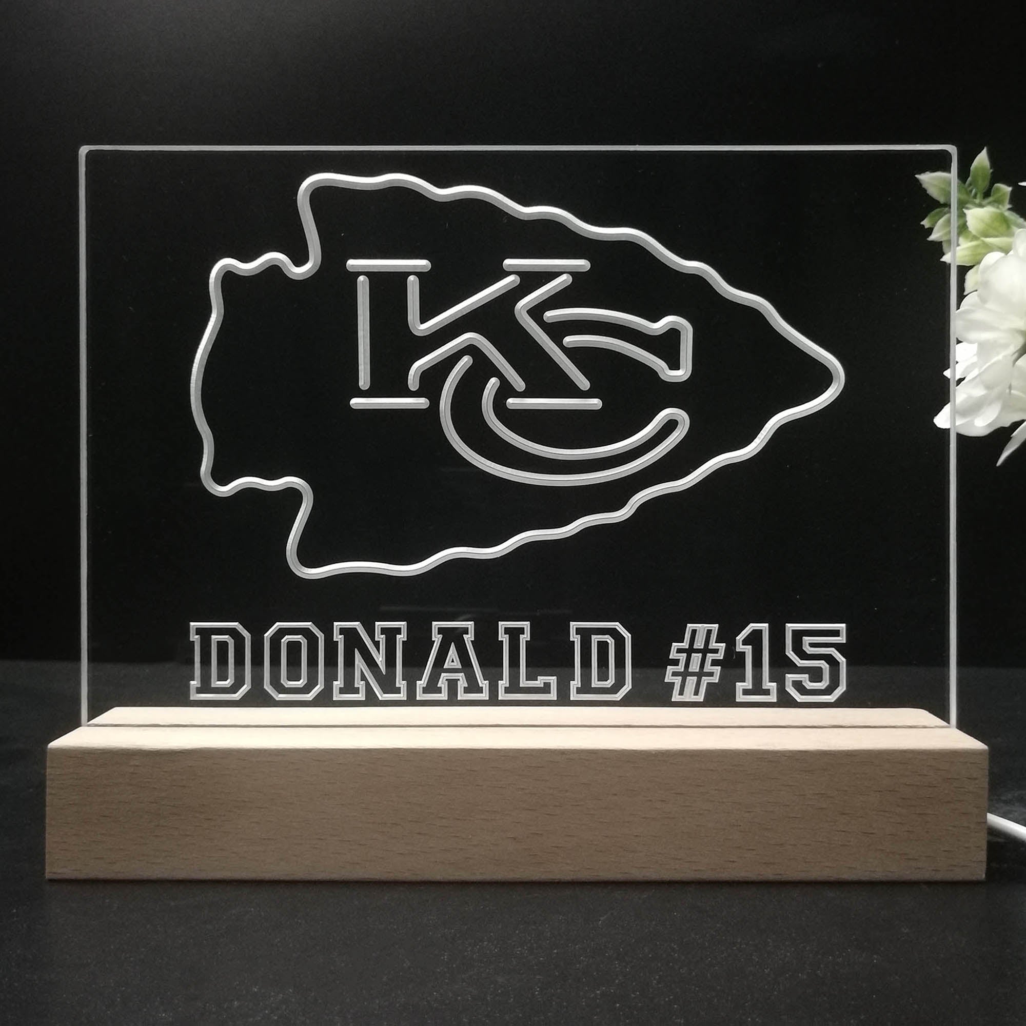 Personalized Kansas City Chiefs Souvenir Led Light Sign