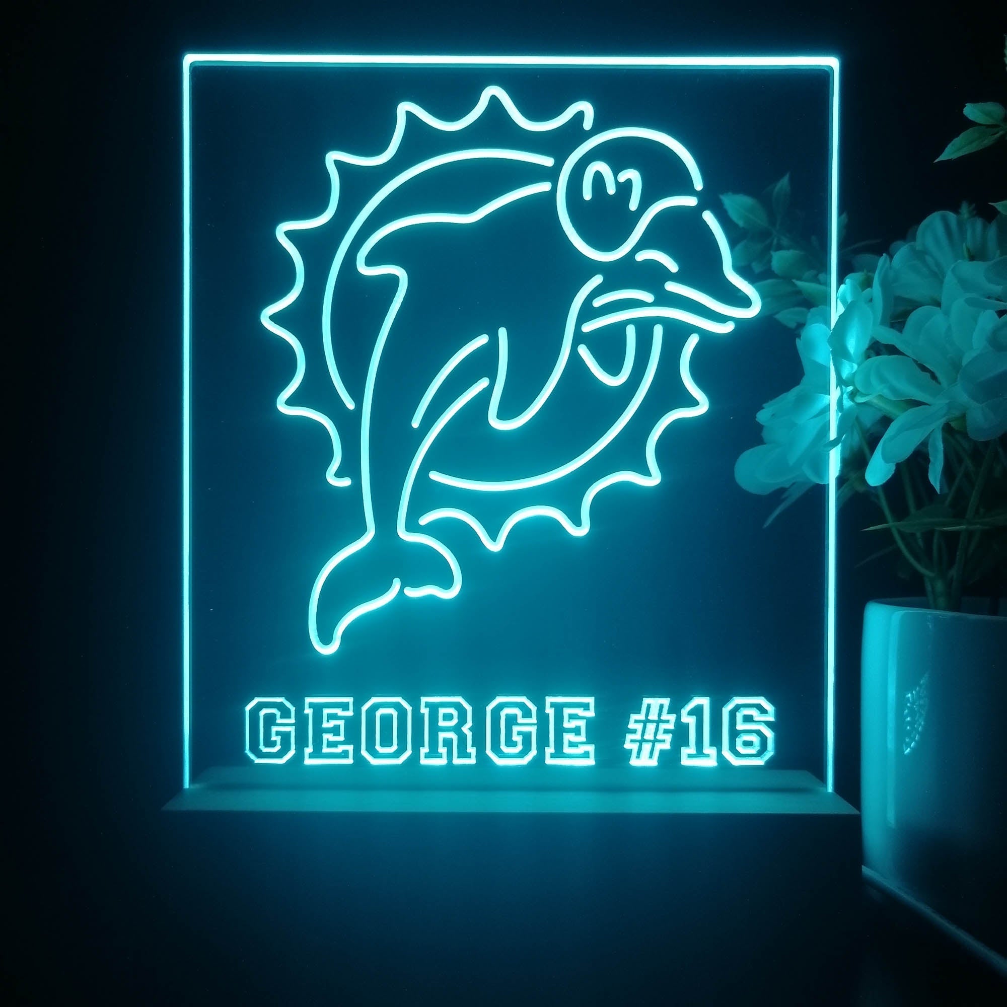 Personalized Miami Dolphins Souvenir Led Light Sign