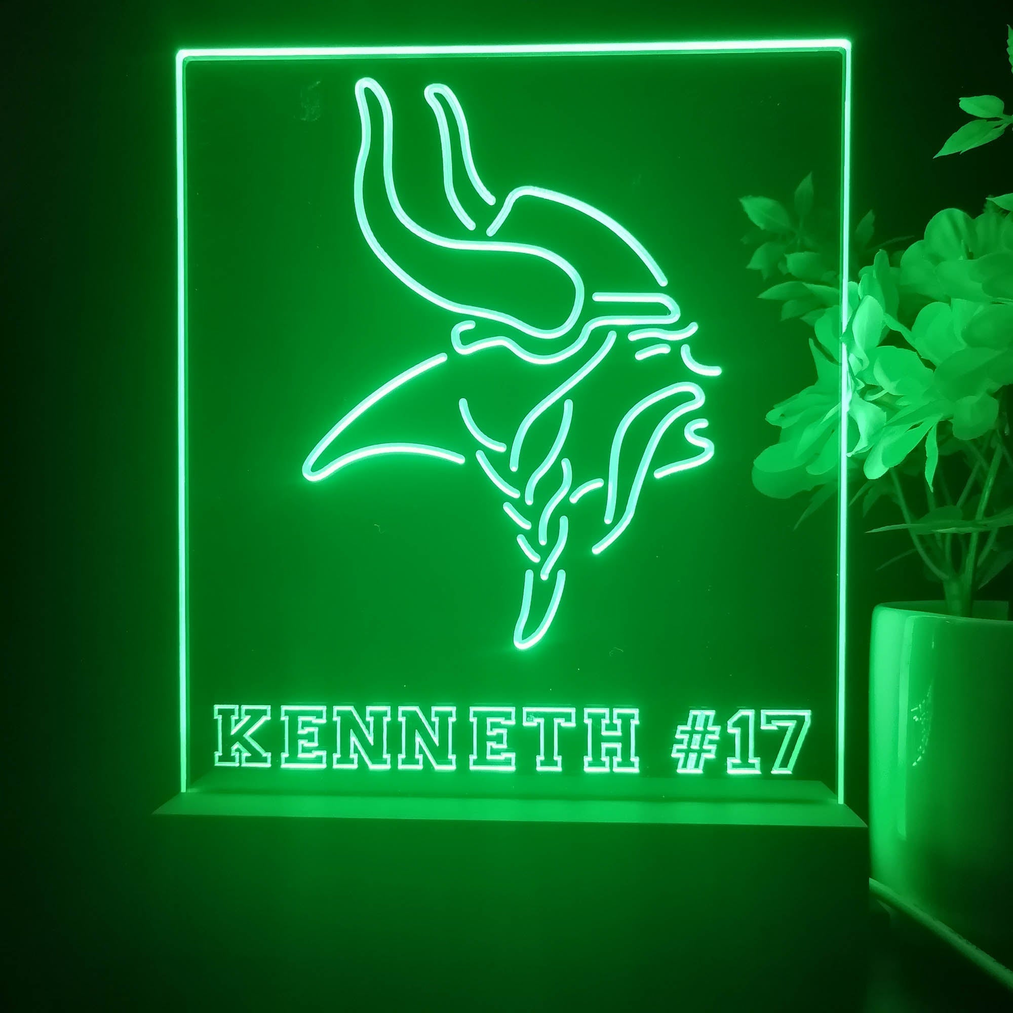 Personalized Minnesota Vikings Souvenir Neon LED Night Light Sign