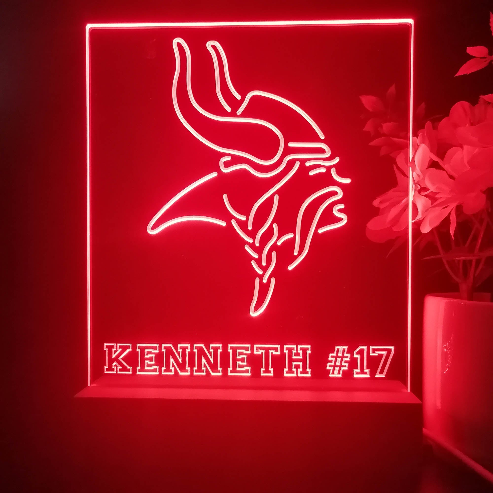 Personalized Minnesota Vikings Souvenir Neon LED Night Light Sign