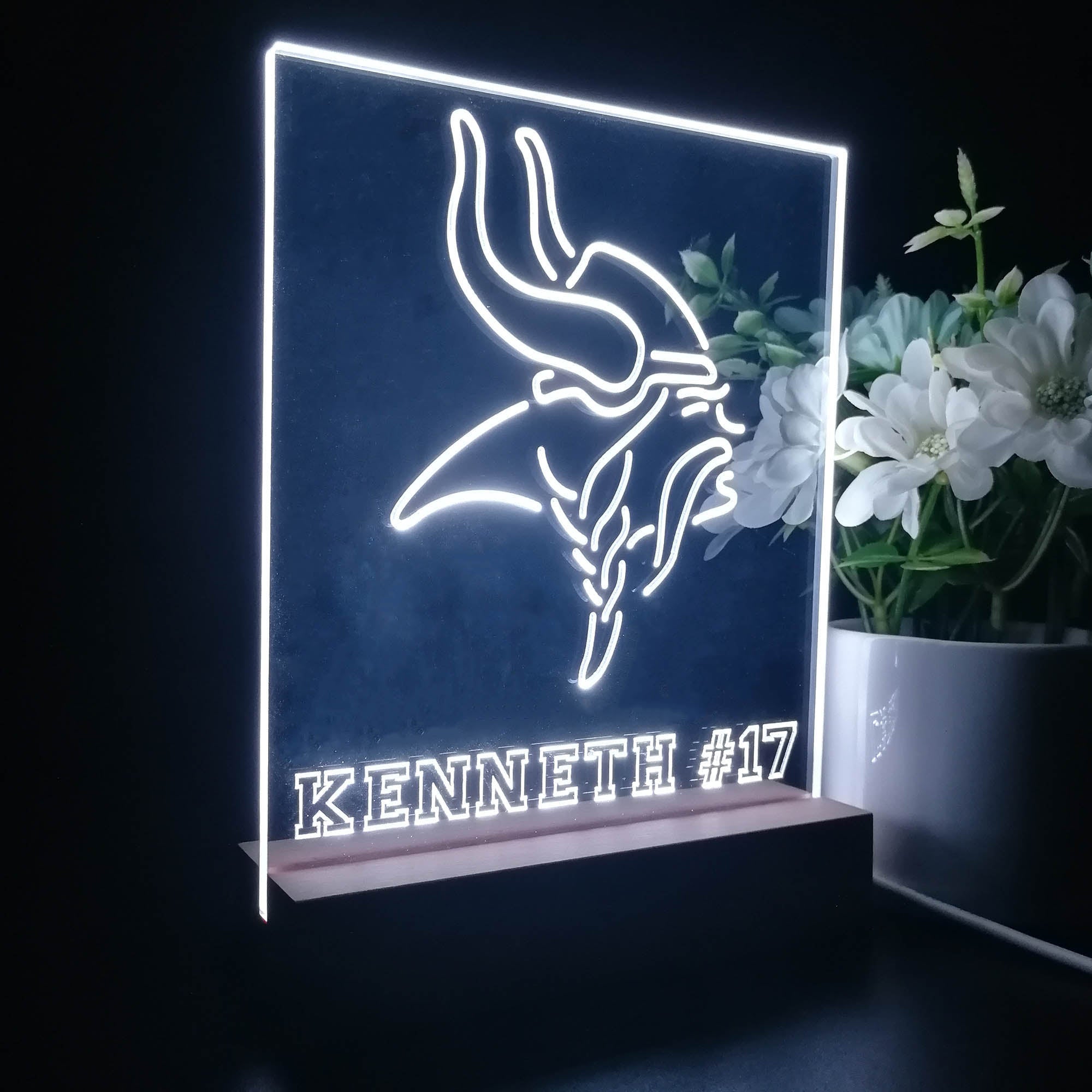 Personalized Minnesota Vikings Souvenir Neon LED Night Light Sign