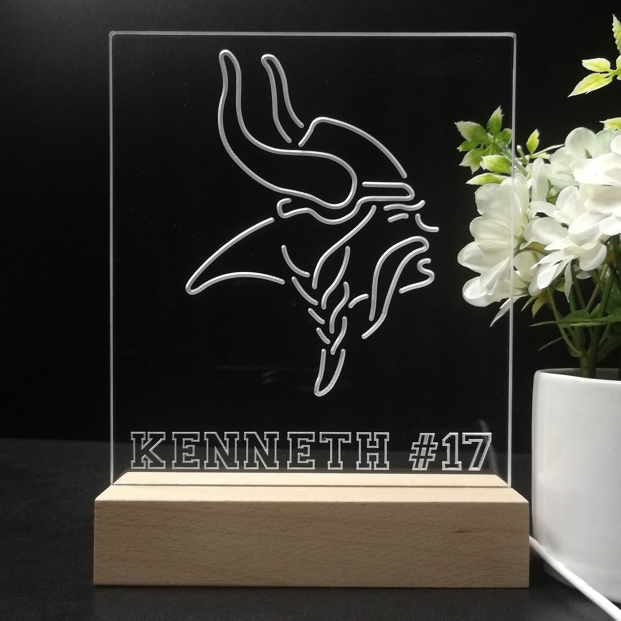 Personalized Minnesota Vikings Souvenir Neon LED Night Light Sign