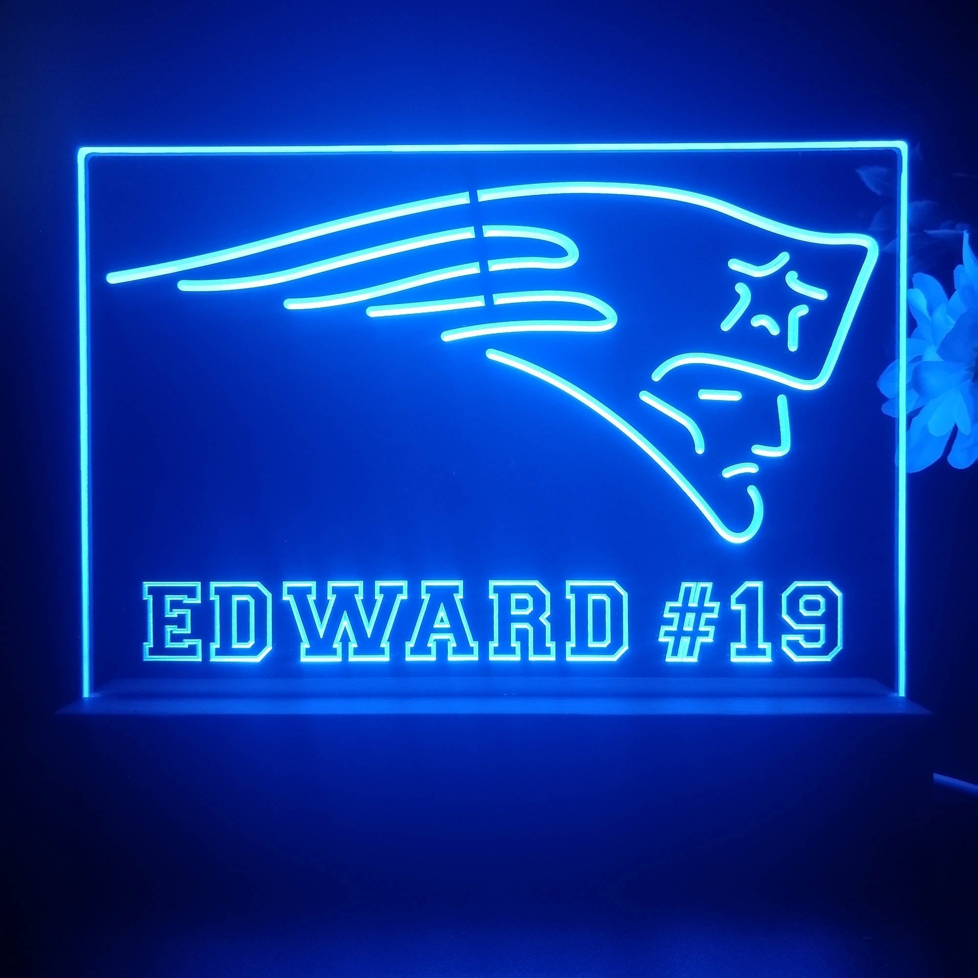 Personalized New England Patriots Souvenir Led Light Sign